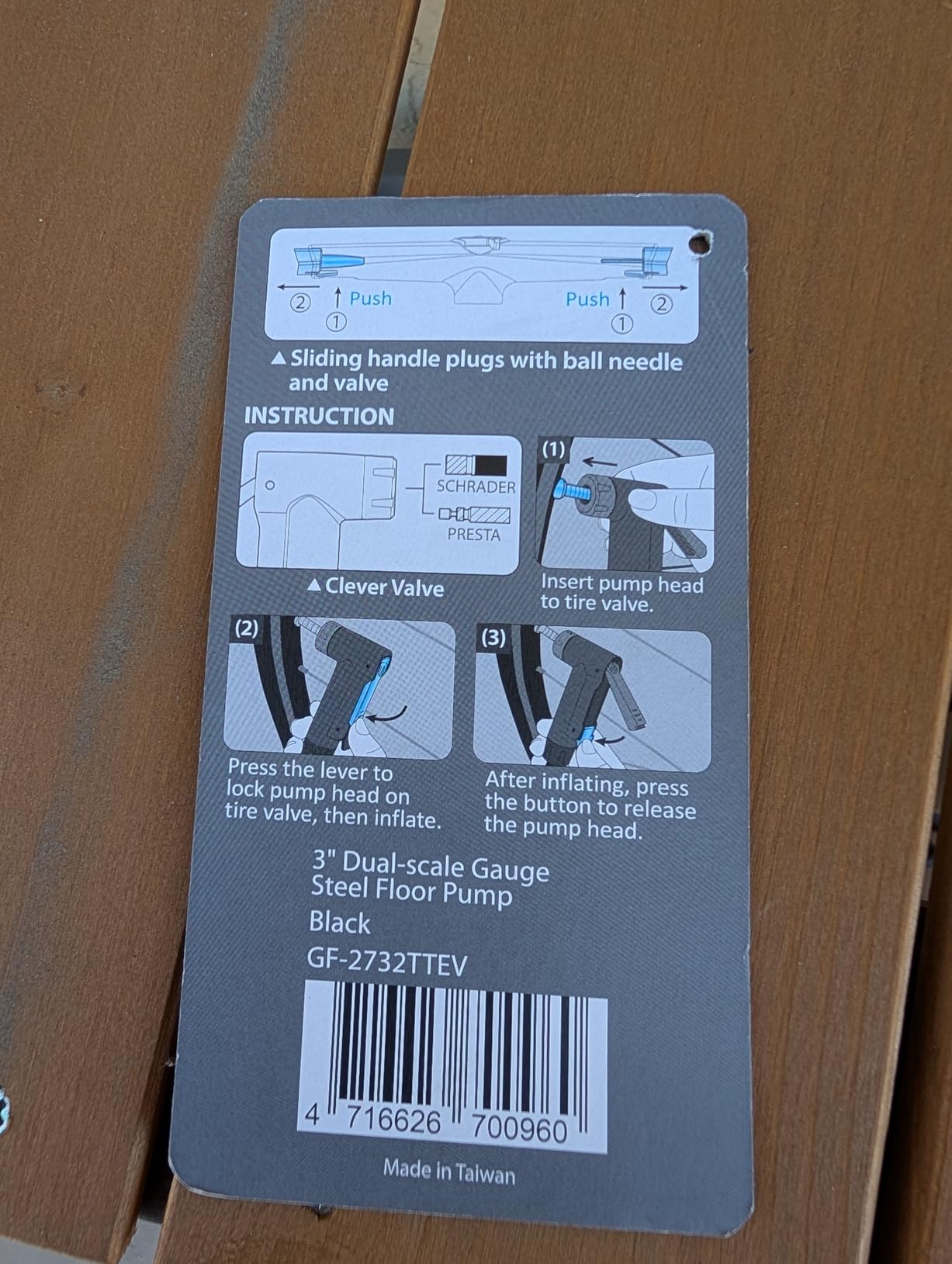 GIYO Bike Floor Pump - 3 inch Dual Scale Gauge - Road and MTB customer photo 2
