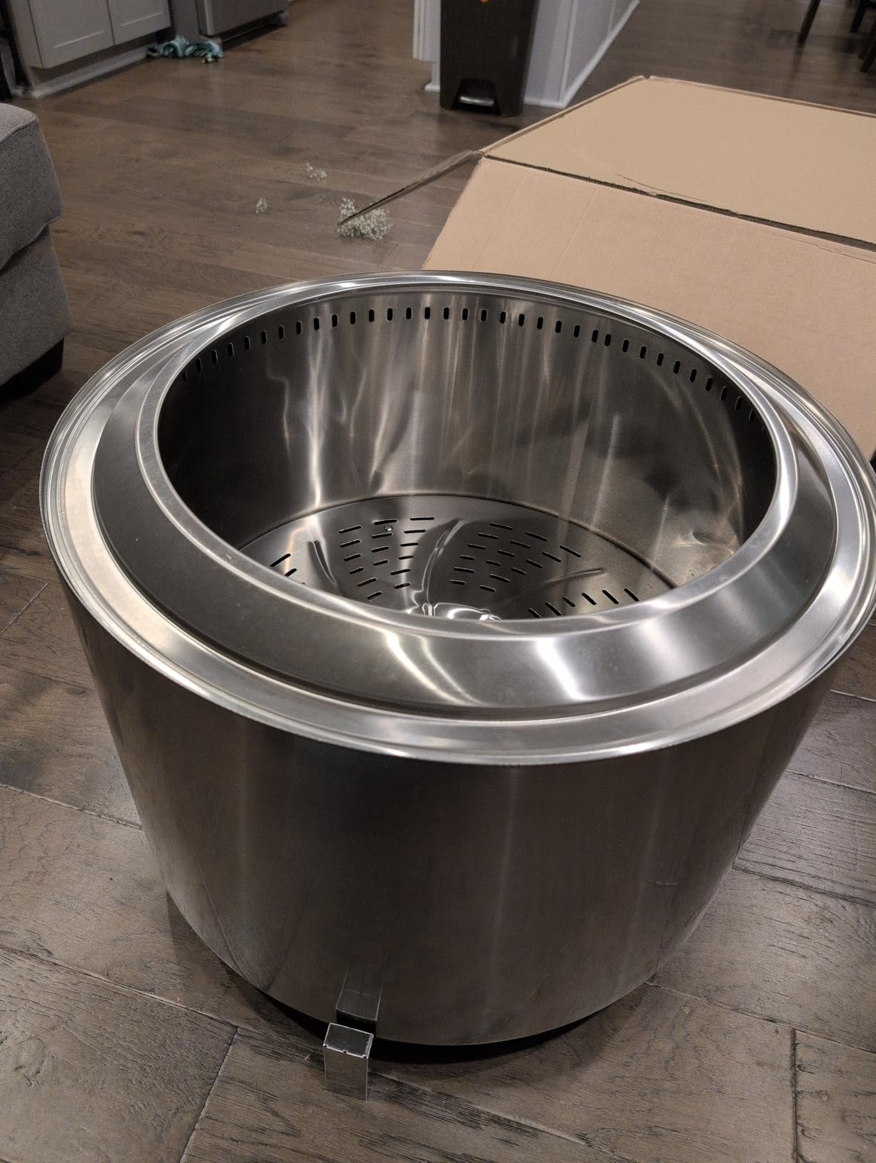 OutVue 27 Inch Stainless Steel Smokeless Fire Pit with Waterproof Cover customer photo 2