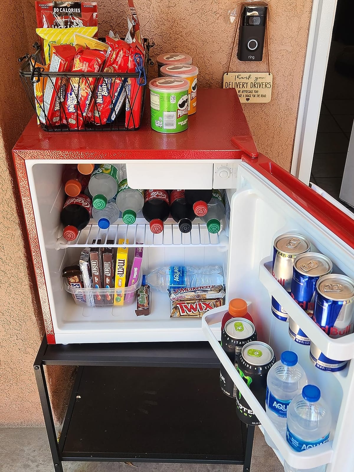 1.7 Cu.Ft Mini Fridge with Freezer, Mini Fridge for Bedroom, Small Refrigerator, Dorm Refrigerators with Freezer, Compact Refrigerator for Office, Apartment, Dorm, Bedroom (Grey) customer photo 2