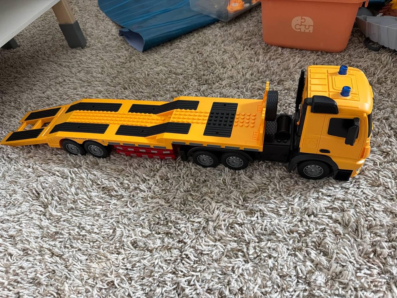 RC Semi Truck and Trailer & Excavator Toy Set - 11CH 24.6