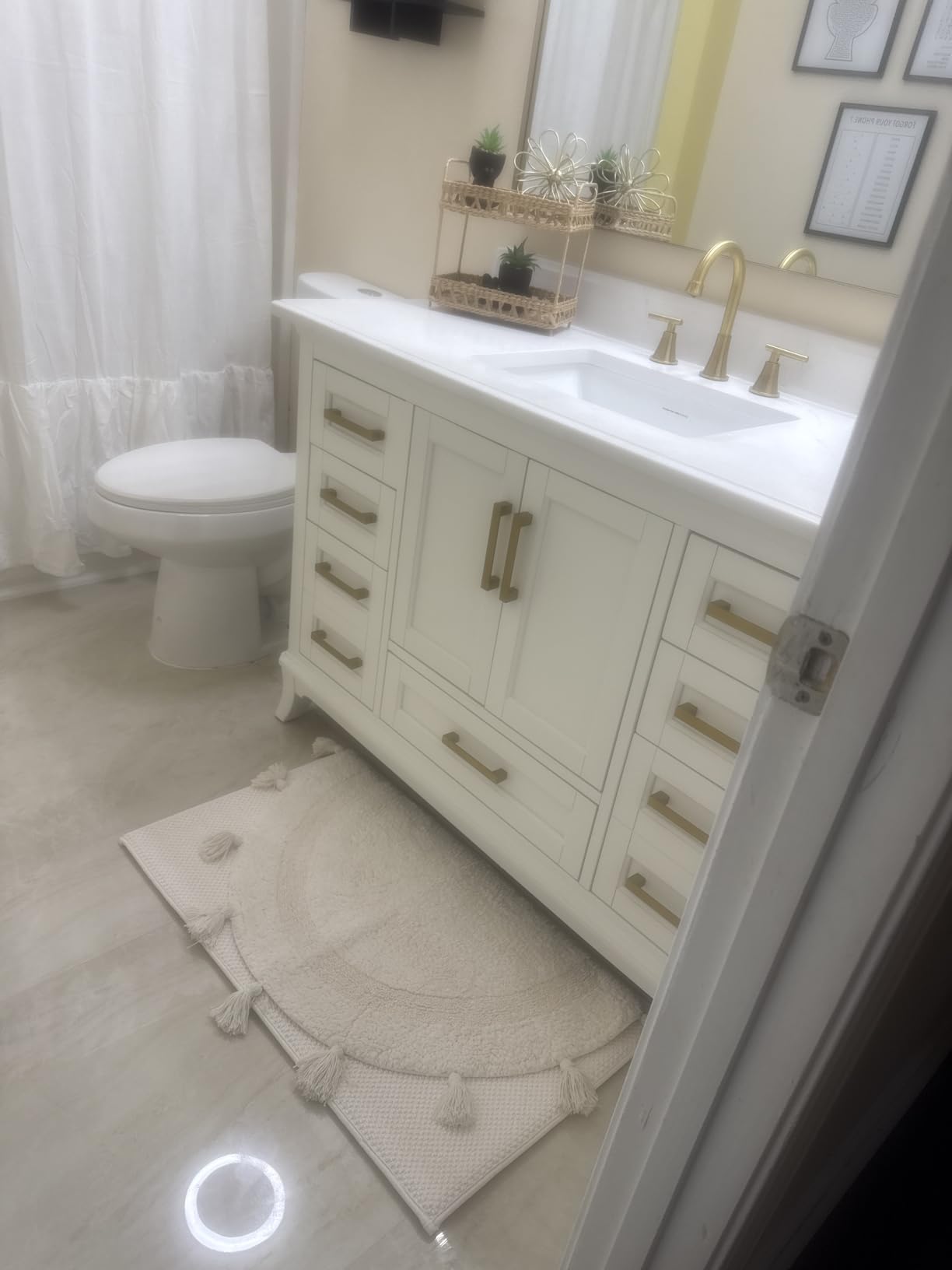 48 Inch Bathroom Vanity with Sink, Modern Steel Blue Bathroom Vanities with Soft Closing Doors & Dovetail Drawers, Quartz Countertop, No Assembly Required customer photo 1