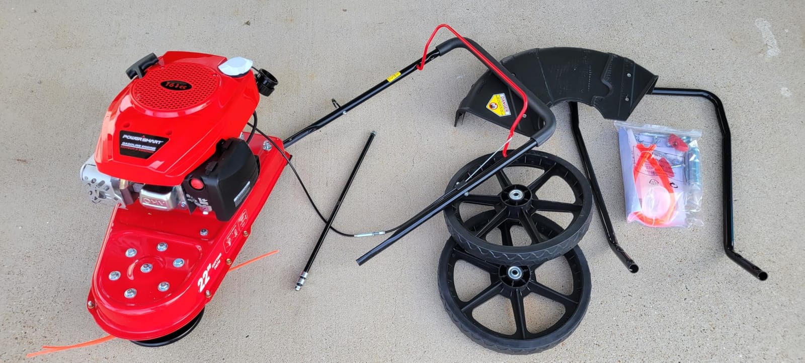 PowerSmart 22-inch 170cc Walk Behind String Trimmer | 4-Cycle OHV Engine, 14