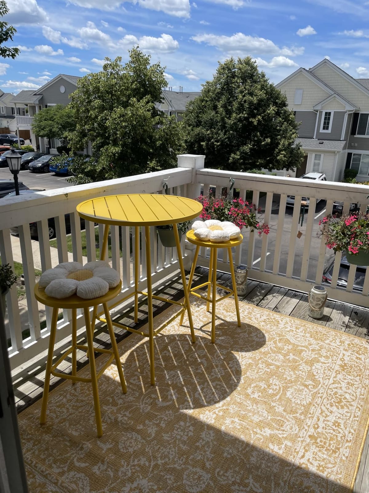 Best Choice Products 3-Piece Patio Dining Set, Bar Height, Outdoor Bistro Set, Outdoor Round Bar Table w/ 2 Bar Stools, Steel - Black customer photo 2