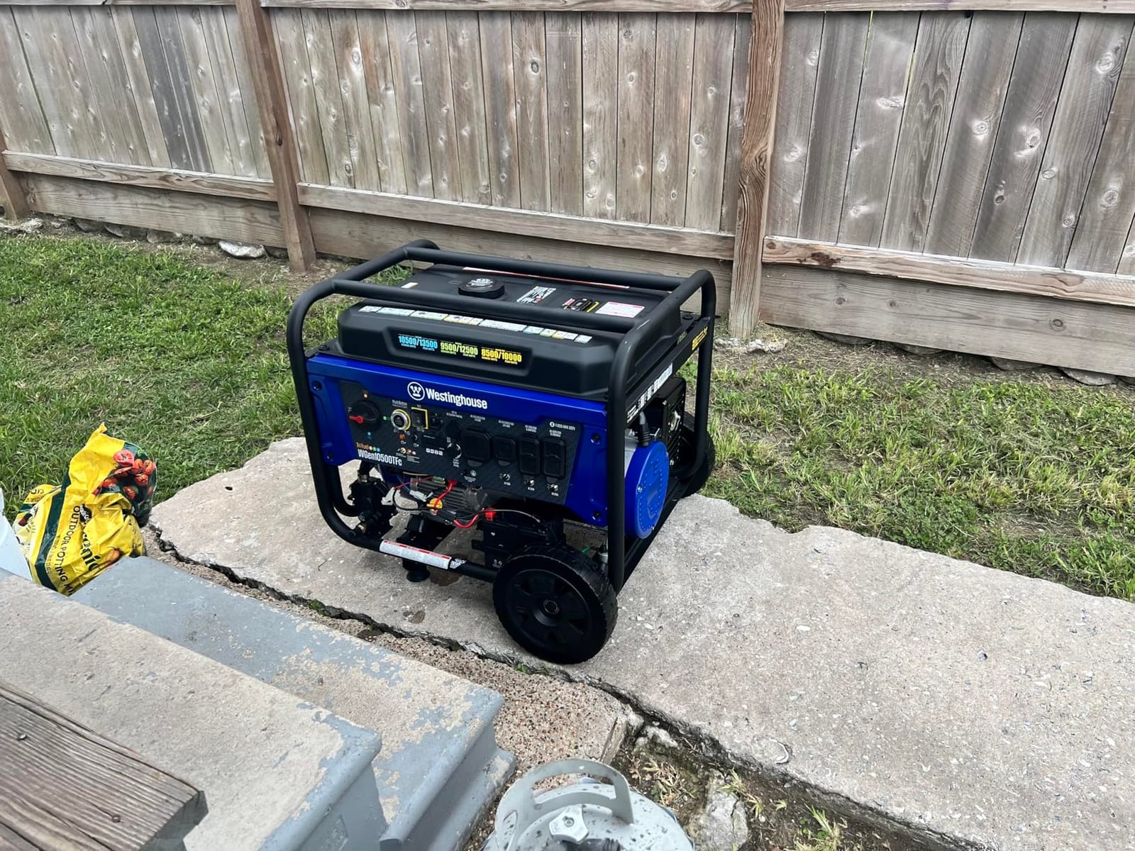 Westinghouse 13500 Peak Watt Dual Fuel Home Backup Portable Generator, Remote Electric Start, Transfer Switch Ready, Gas and Propane Powered customer photo 1