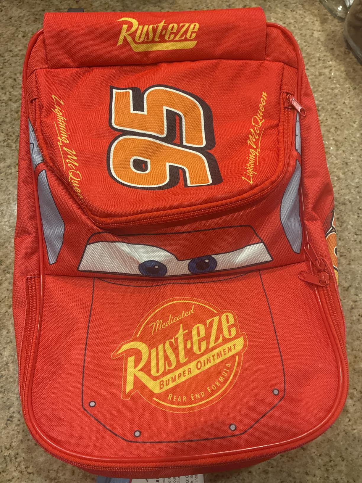 Disney Cars Lightning McQueen Carry-On Luggage with Wheels & Telescopic Handle for Kids 17