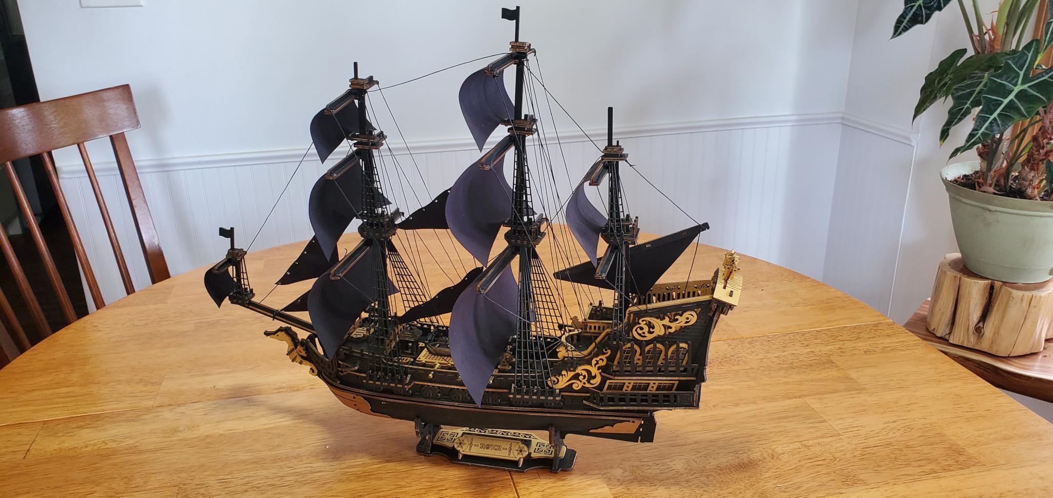 ROKR 3D Wooden Puzzles, Seahorse Barque Model kit, Ideal Gift for Adults & Teen customer photo 1