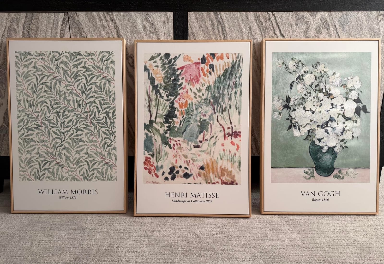 Large Framed William Morris Canvas Wall Art for Living Room, 3 Piece | Fine art, Botanical, Vintage, Neutral, Floral, Beige, Triptych, 30x60 inch, Bedroom, Office, Hallway, Artwork for walls customer photo 1