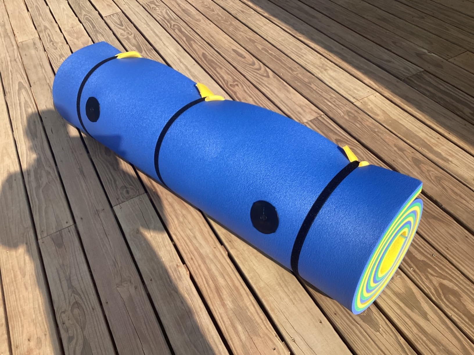 Lily Pad Floating Mat, Floating Mat for Lake - 3-Layer High Density Tear-Resistant XPE Foam with 16.4' Elastic Bungee Tether customer photo 1