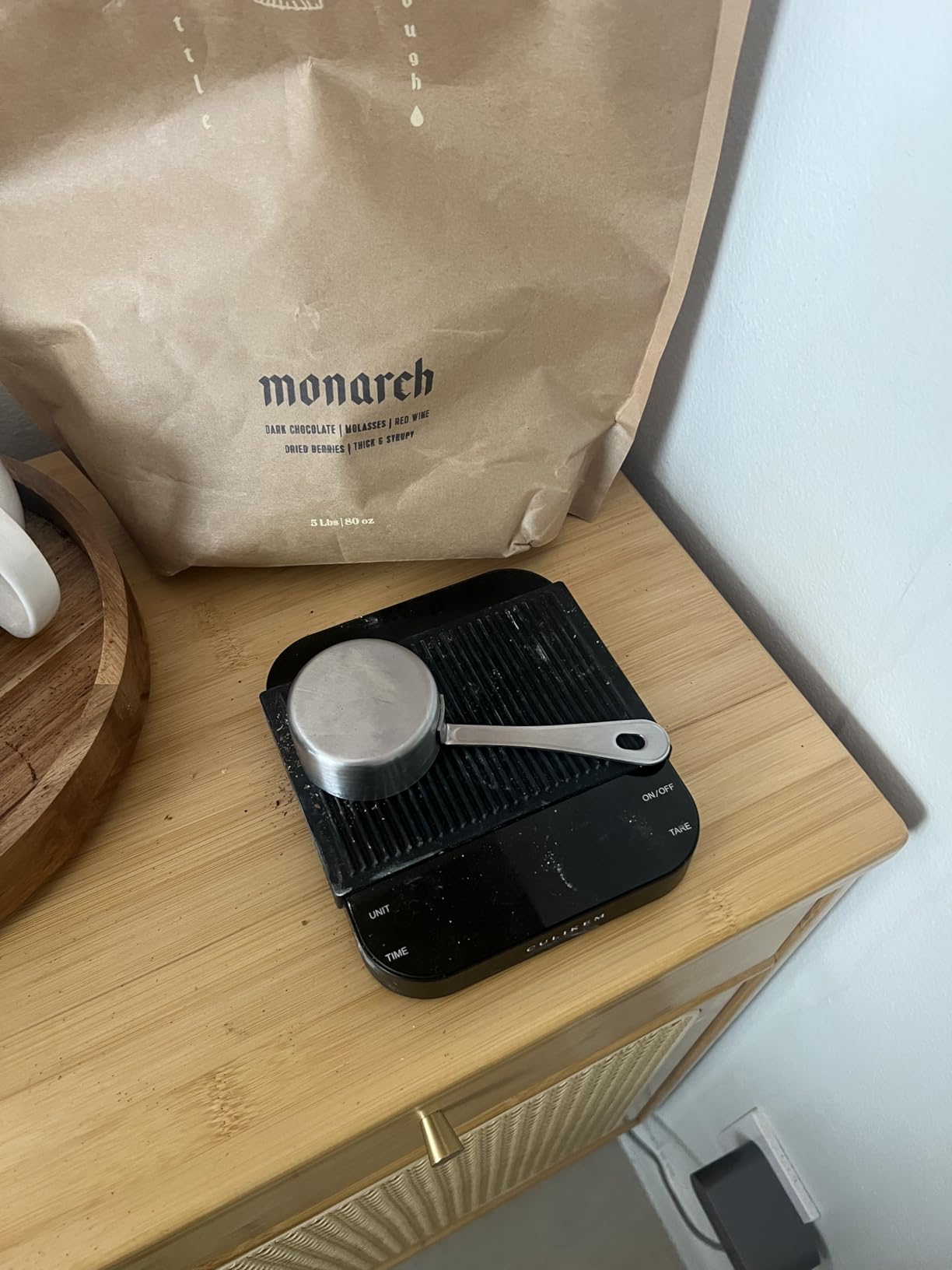 Pour-Over Coffee Scale with Timer, 100-Day USB-C Rechargeable | 0.1g Precision, Silent Glass Mirror Touch, 5.9