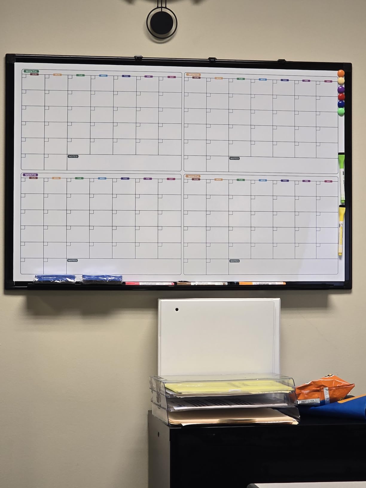 Dry Erase Calendar Whiteboard for Wall 36