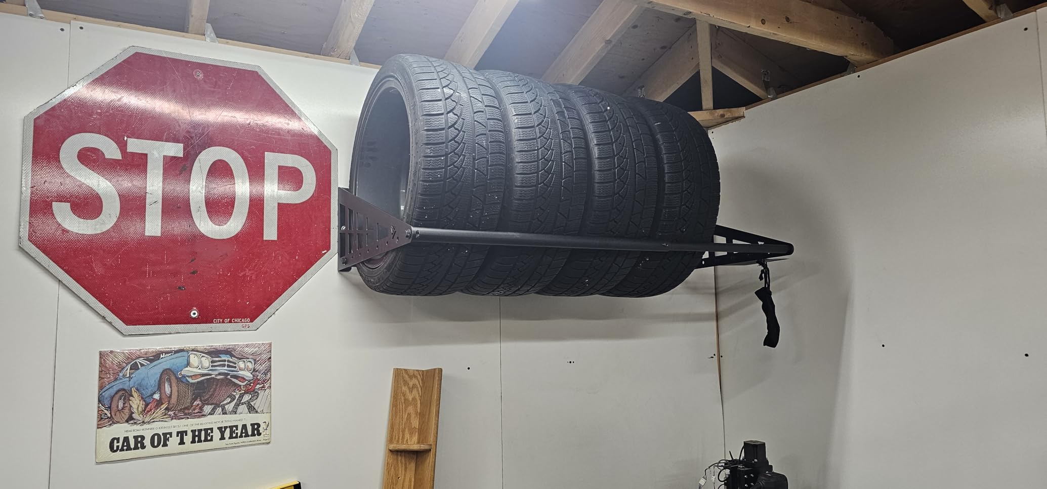 JY PERFORMANCE Adjustable Wall Mounted Tire Rack, Fits 31