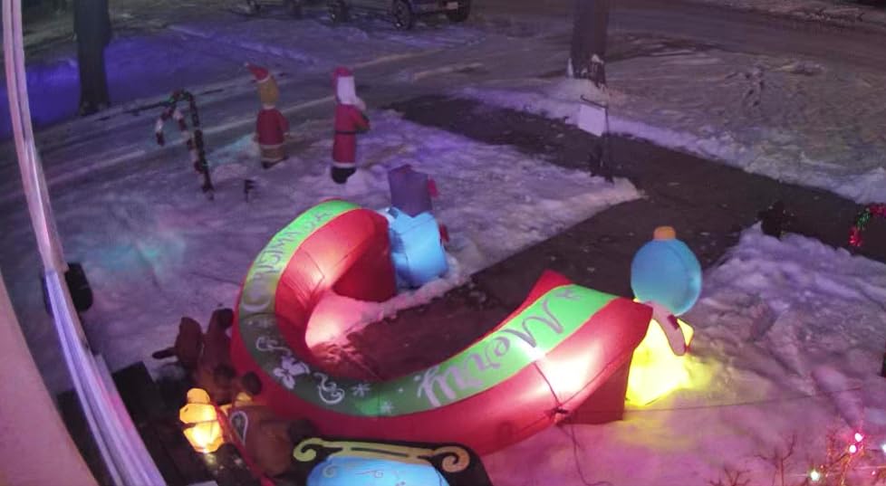 10 FT Christmas Inflatables Archway Santa Claus on Sleigh Christmas Blow Up Yard Decorations Built-in LED Lights for Outdoor Lawn Garden Decorations customer photo 1