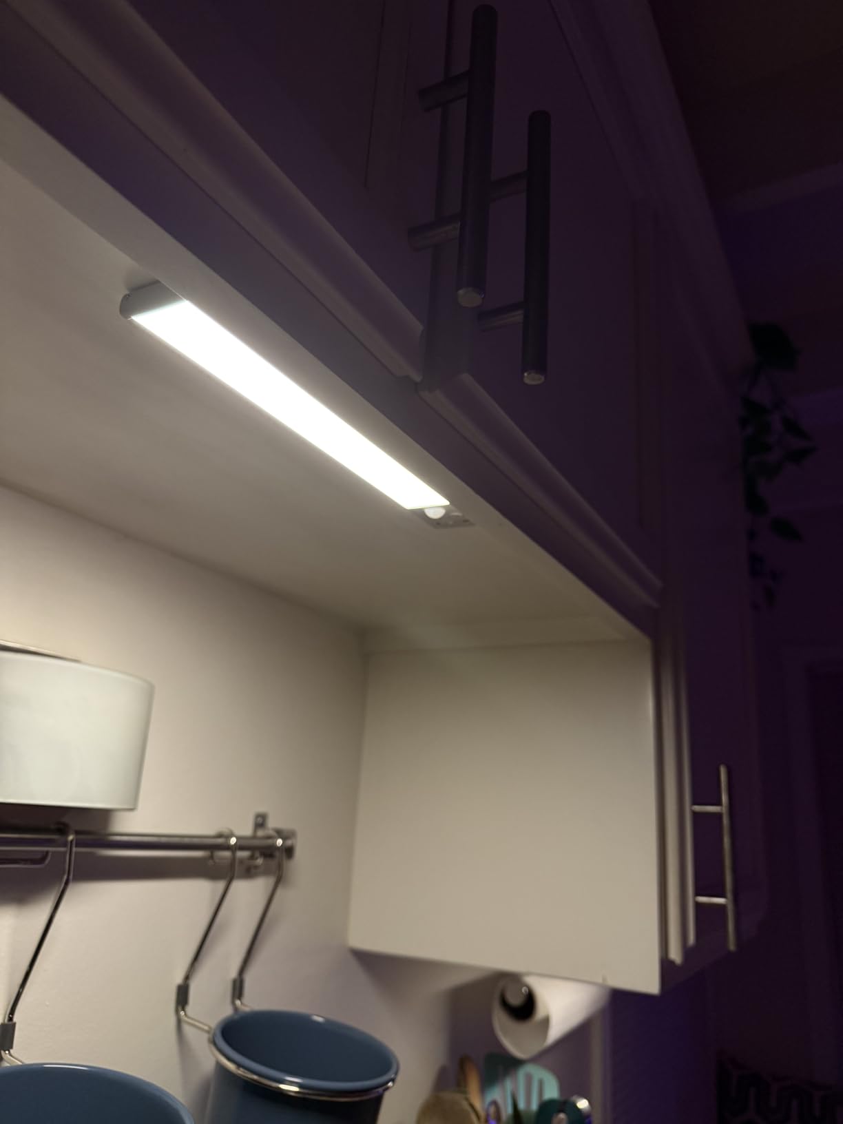 Gritin 10.2inch Under Cabinet Lighting Rechargeable 2 Pack | 3 Color Temps & 5 Brightness, Super Bright, 4 Modes, Motion Sensor, Long Lasting - Easy Installation Magnetic Under Closet Lights customer photo 1