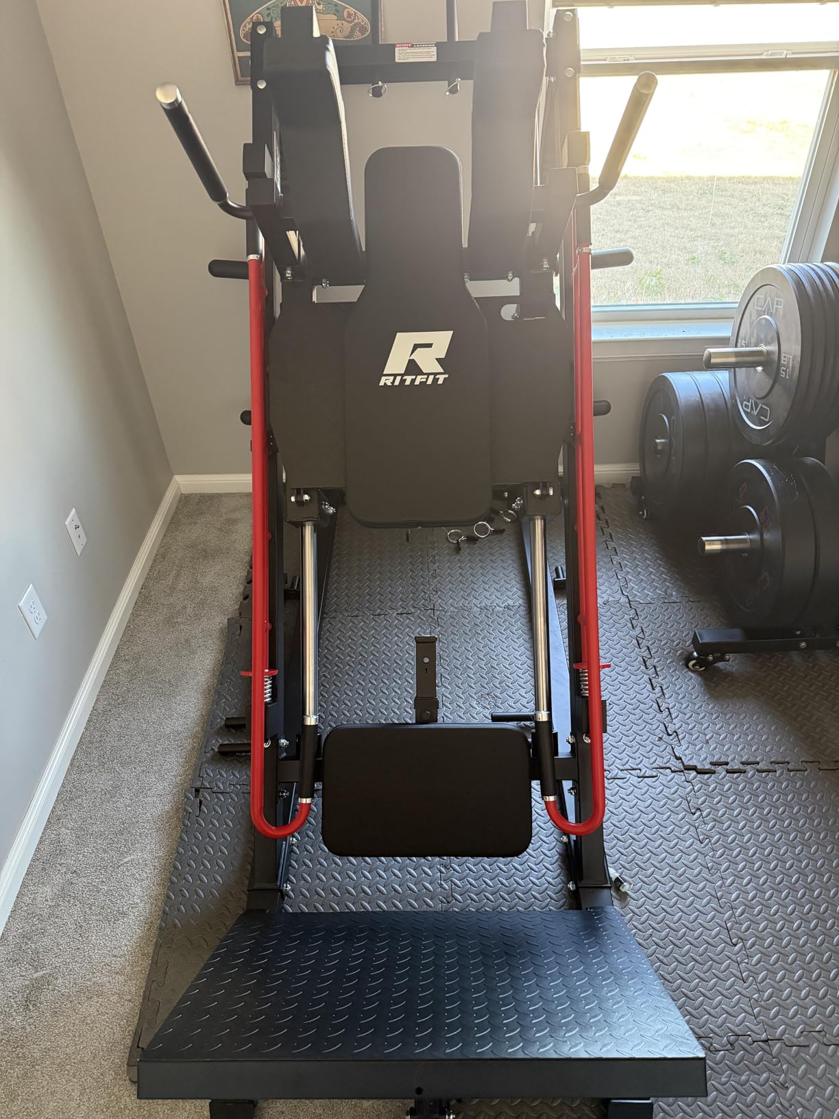 RitFit Gazelle Pro 3-in-1 Leg Press & Hack Squat Machine, 2000LB Capacity | High-Tensile Steel Frame with Roller Bearings, Adjustable Angles and Weight Storage, Space-Saving Design customer photo 2