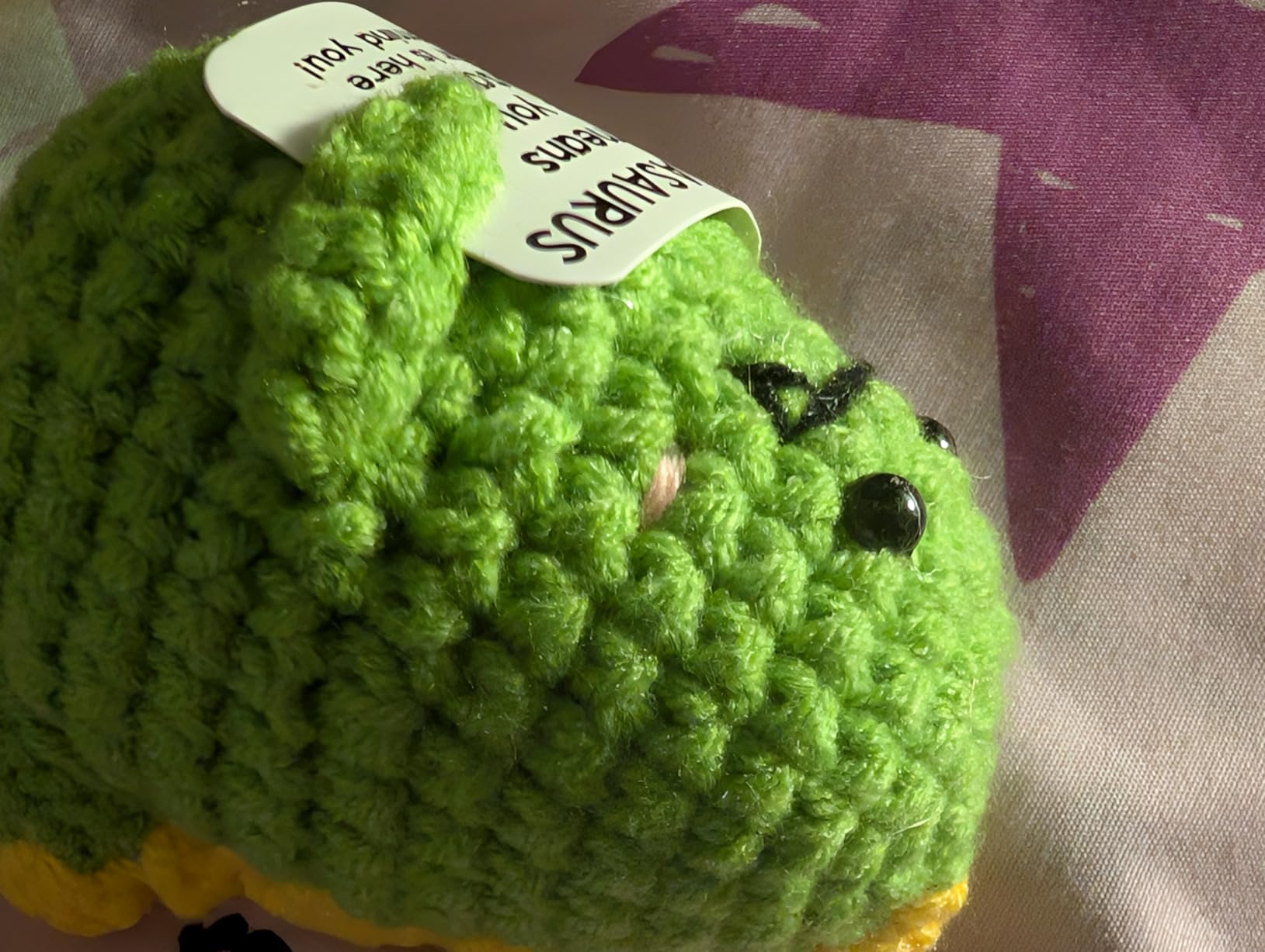 Mini Grandpa Gifts, Handmade Crochet Dinosaur Keepsake for Grandpa, Papa, Pops, I Love You Gifts from Granddaughter or Grandson, Cute Birthday Gift, Funny Appreciation Gift for Grandfather customer photo 2