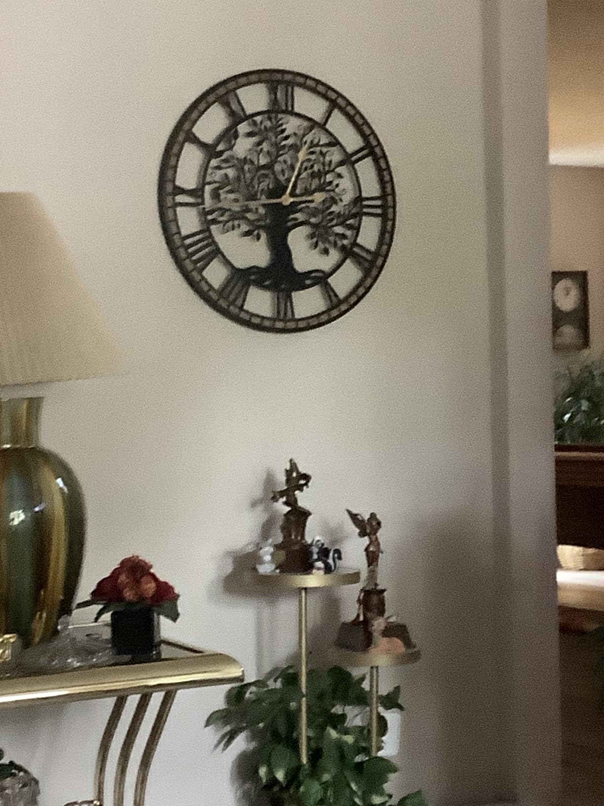 Micasso Large Wall Clock Decorative: 30 Inch Tree of Life Battery Operated | Modern Farmhouse Metal Wood Frame - Roman Numeral Clocks for Living Room/Dining Room/Kitchen - Ideal for Sofa Accent Walls customer photo 1
