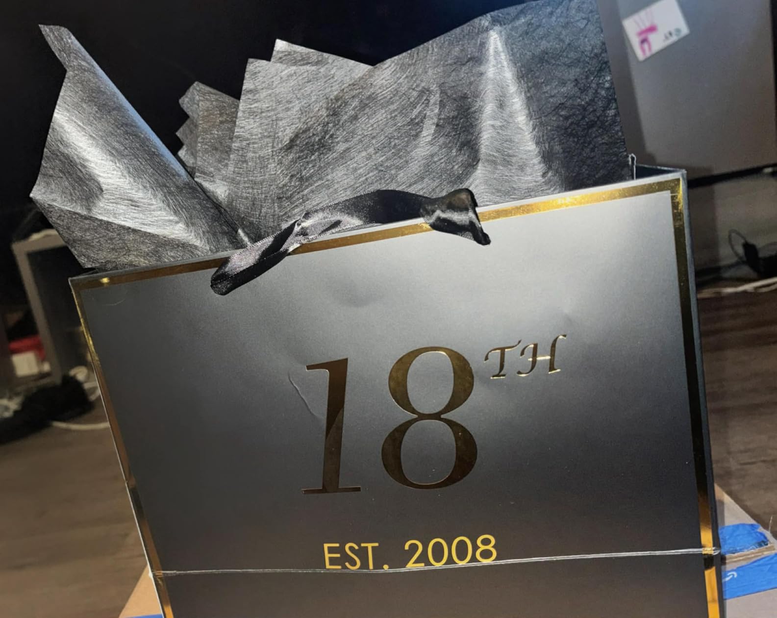 momoake 50th Birthday Gift Bag with Card and Tissue Paper for Men Women Him, 1976 50 Year Old 13