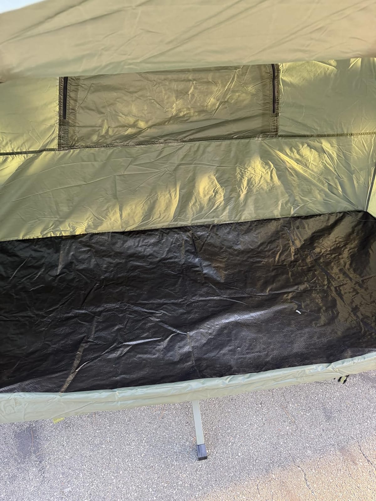 LDAILY Camping Tent Cot, 5 in 1 Off Ground Elevated Tent with Air Mattress, Sleeping Bag & Pillow, Folding Camping Cot Combo with Carrying Bag for Outdoor Hiking, RV, Picnic, Field Backyard (1 Person) customer photo 2