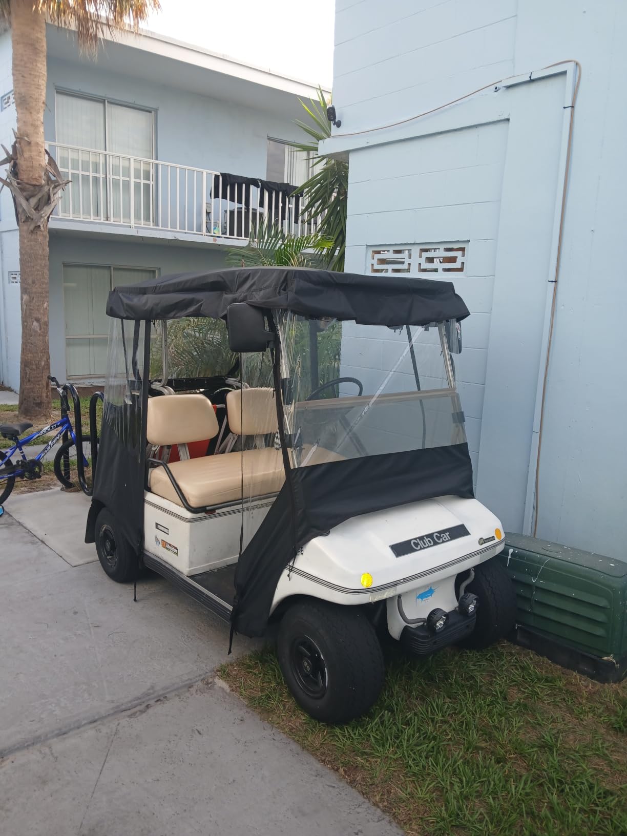 10L0L Universal 2-Passenger Golf Cart Enclosure for EZGO TXT & Club Car DS/Precedent/Tempo/Onward - Waterproof 420D Oxford with Transparent Sides customer photo 1