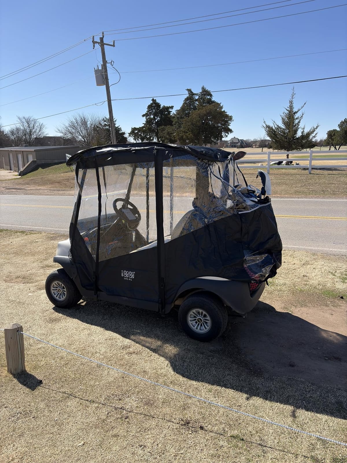 10L0L Universal 2-Passenger Golf Cart Enclosure for EZGO TXT & Club Car DS/Precedent/Tempo/Onward - Waterproof 420D Oxford with Transparent Sides customer photo 2