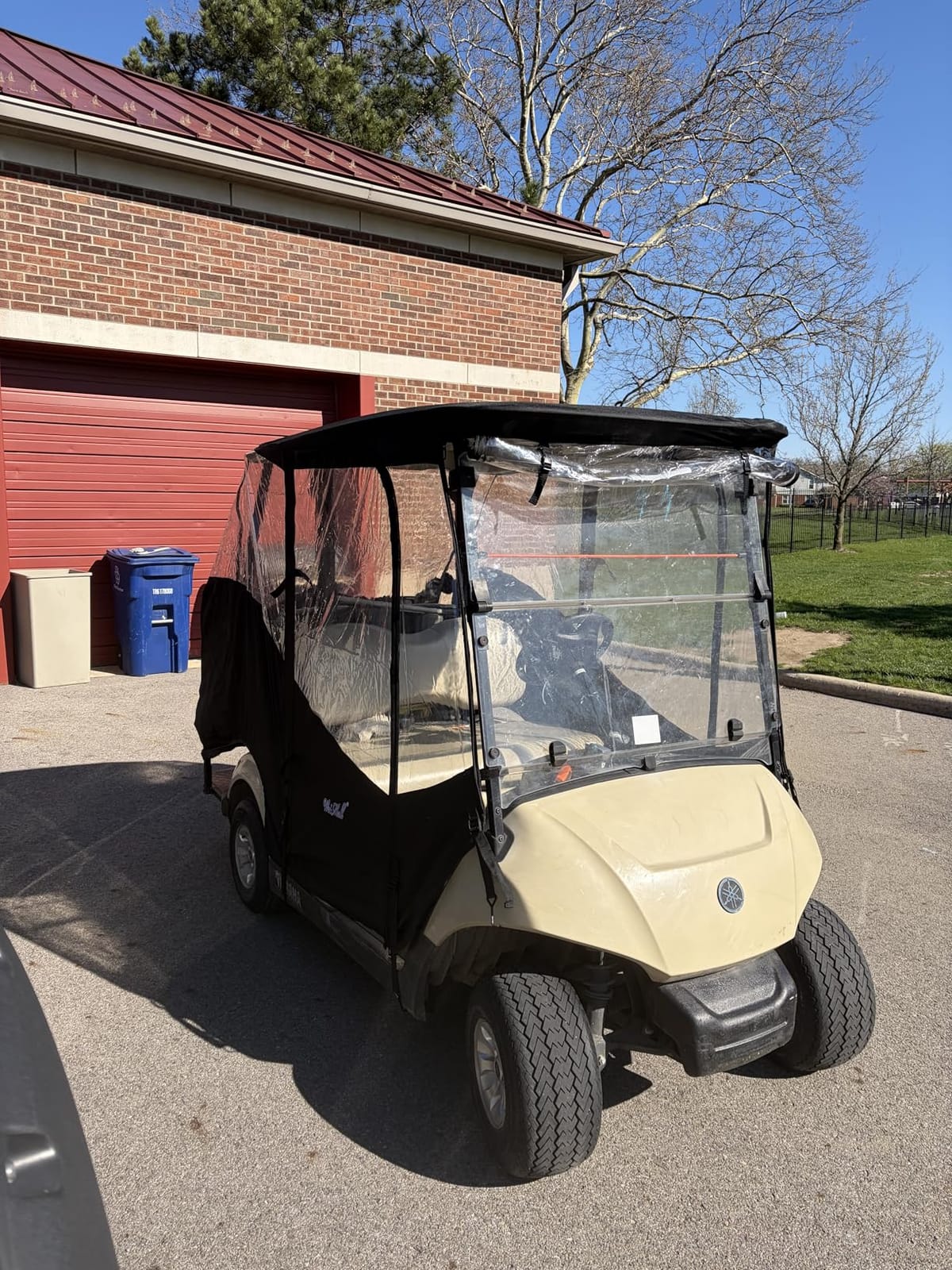Golf Cart Enclosure 2 Passenger Rain Cover for EZGO TXT & RXV | 600D Waterproof Windproof Driving Enclosure, 4-Sided Clear Windows Roll-up Doors, All-weather Protection, Easy to Install customer photo 2