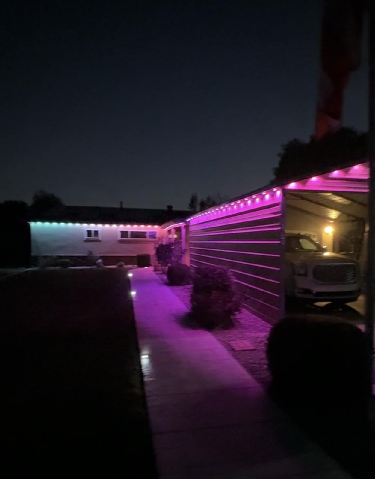 Lumary Permanent Outdoor Lights Max, 105FT with 80 LED Eave Lights 4800LM | RGBAICW Smart Outdoor Lighting IP67 Waterproof, Scene Modes for Daily and Accent Lighting, Works with Alexa/Google Assistant customer photo 1