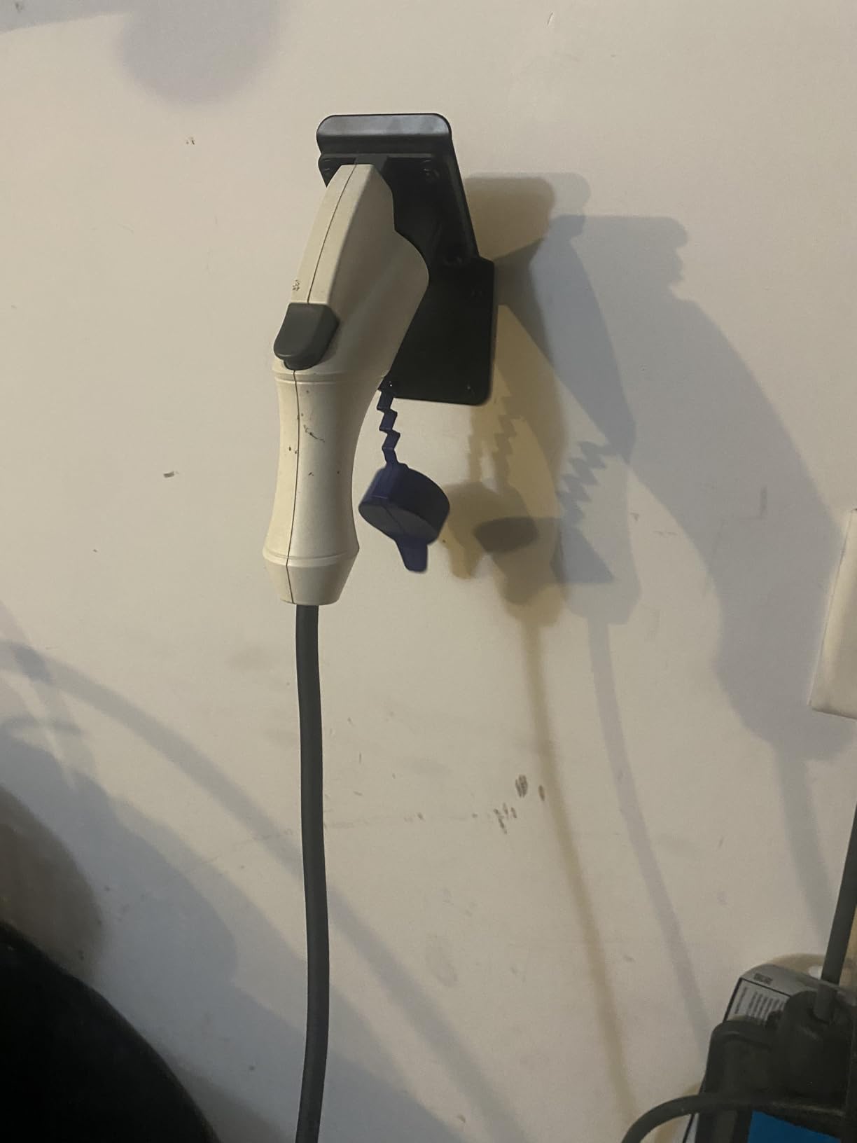 EV Charger Holder SAE J1772 Charging Cable Organizer | Heavy Duty Wall Mount Bracket with Cable Organizer, Universal J1772 Plug Holder for Electric Vehicle Charging Stations customer photo 1