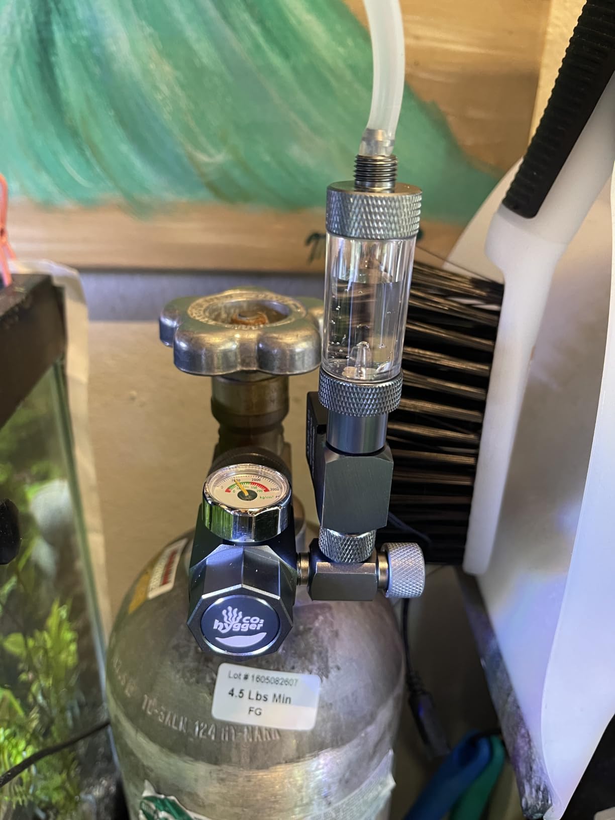 Aquarium Co2 Regulator, Mini CO2 System with Upgraded DC Solenoid and Bubble Counter Check Valve, Detachable Design, for Building CO2 System in Aquatic Plant Tank customer photo 1