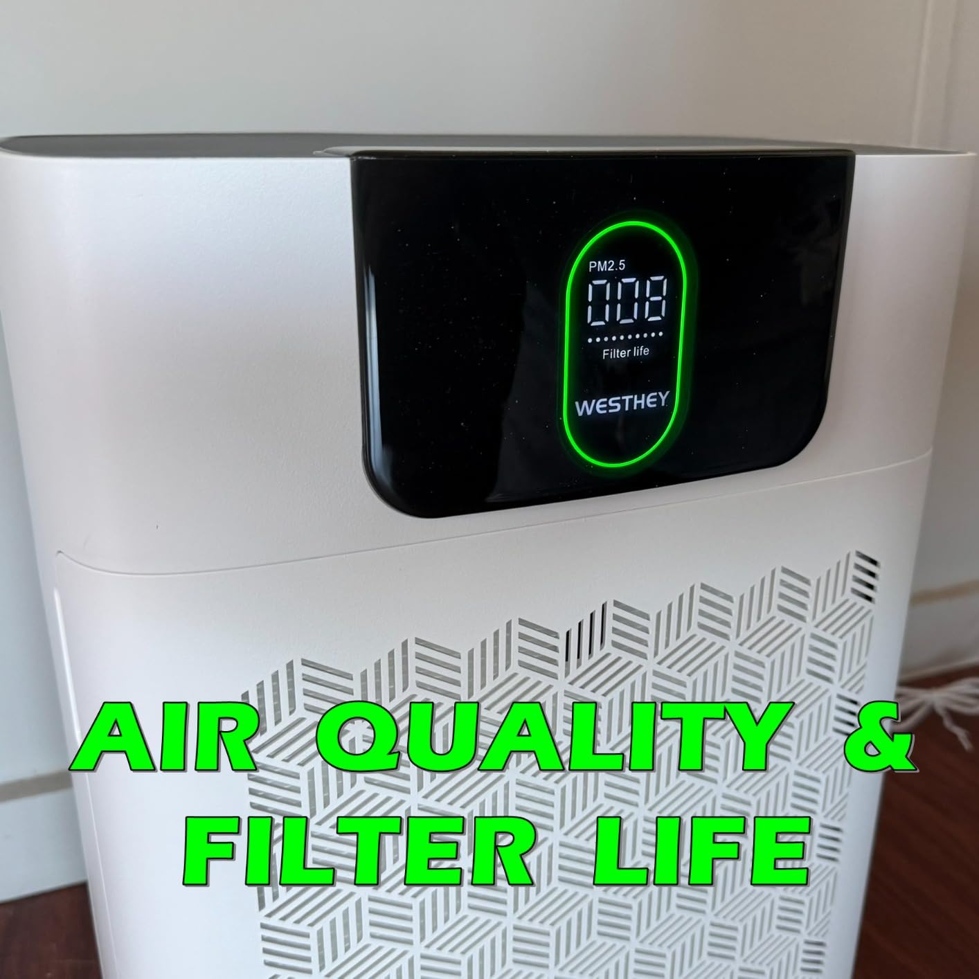 WESTHEY H13 HEPA Air Purifier for Home up to 1650 Sq Ft Washable Pre-Filter | Air Cleaner with PM2.5 Display, Auto & Sleep Modes, Night Light and Fragrance Sponge for Wildfire Smoke, Dust and Pet Dander customer photo 1