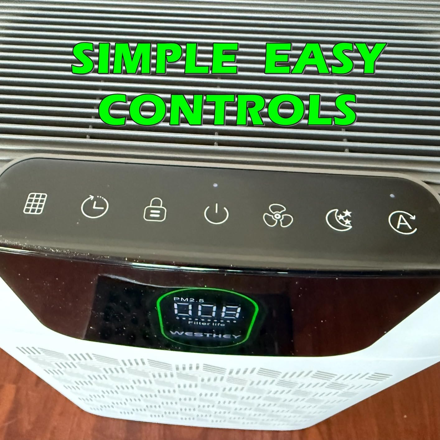 WESTHEY H13 HEPA Air Purifier for Home up to 1650 Sq Ft Washable Pre-Filter | Air Cleaner with PM2.5 Display, Auto & Sleep Modes, Night Light and Fragrance Sponge for Wildfire Smoke, Dust and Pet Dander customer photo 2
