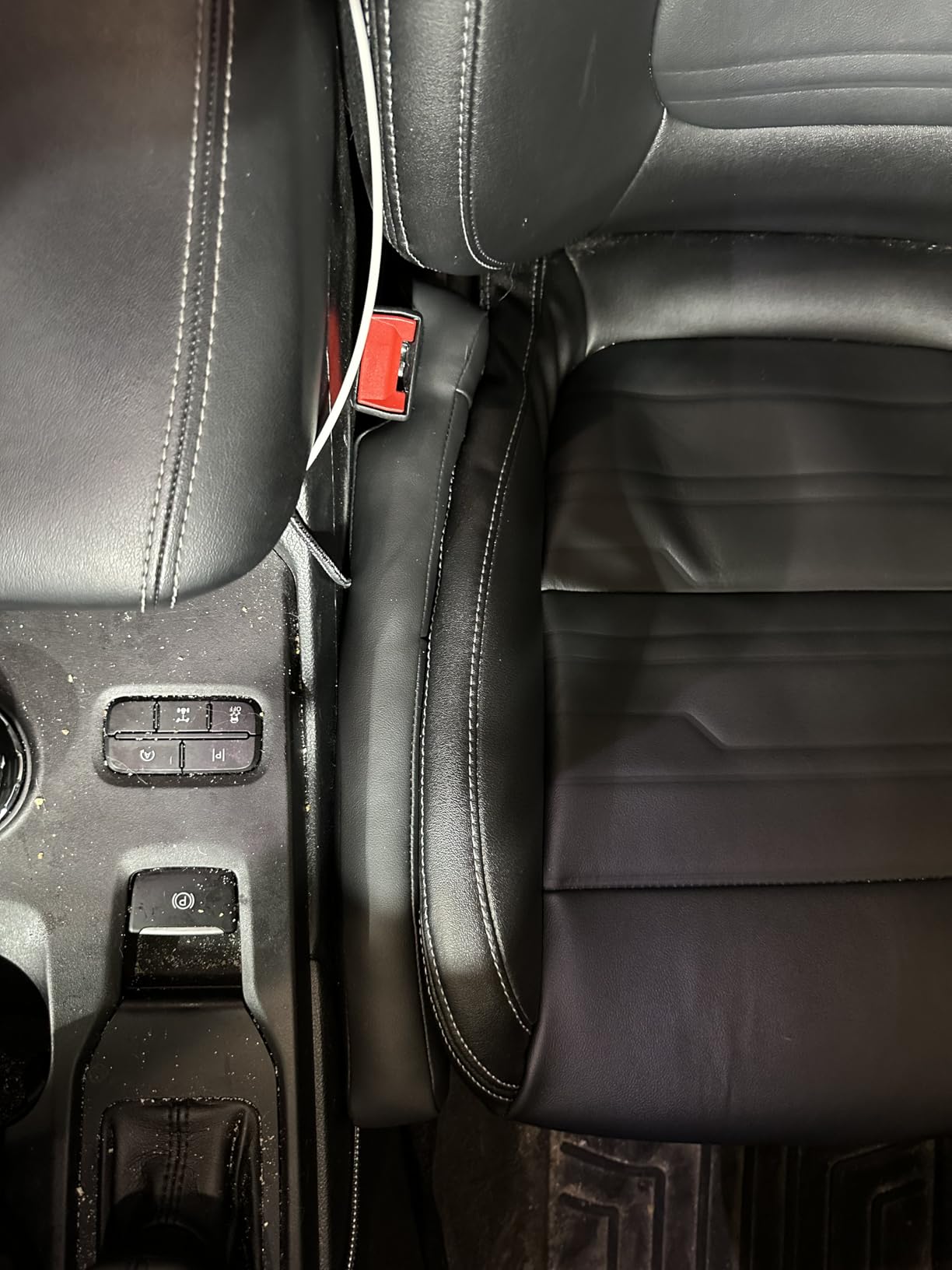 Car Seat Gap Filler 2 Pack, Faux Leather Strip/Plug Console Blockers for Cars, Trucks, SUVs, Adjustable Width 1.4-2.4 Inch, Universal Fit Prevents Items Falling Between Seats customer photo 1