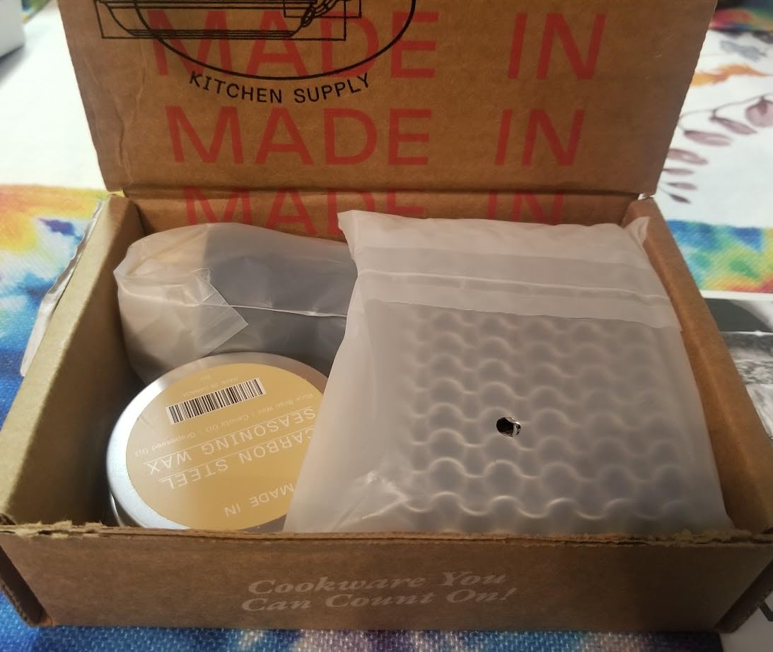 Made In Cookware - 3-Piece Carbon Steel Cleaning Set - Includes Chain Mail Scrubber, Cleaning Brush and Carbon Steel Seasoning Wax customer photo 2