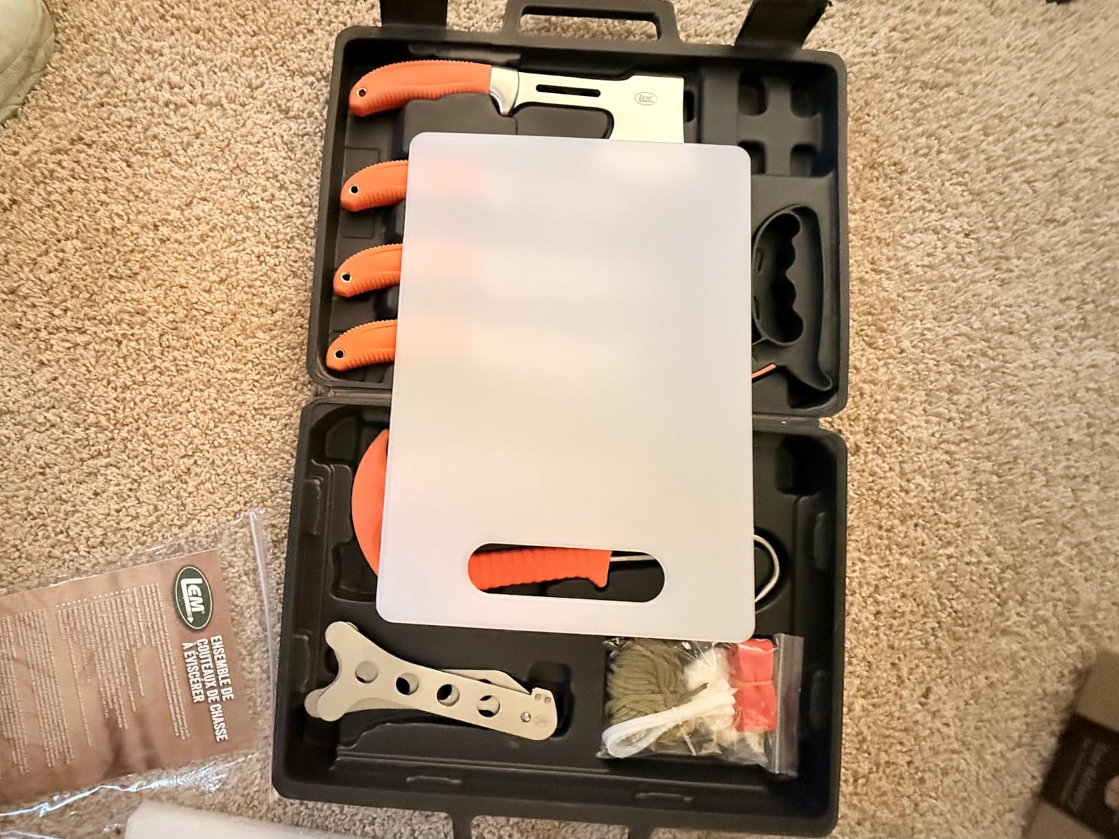 LEM Products Hunting Field Dressing Kit, 14-Piece Set with Case | Hunting Knife Set with Case, Fixed Blade Knives, Bone Saw, Rib Spreader, Tools, Portable Hunting Gear for Deer, Elk, Big Game customer photo 1