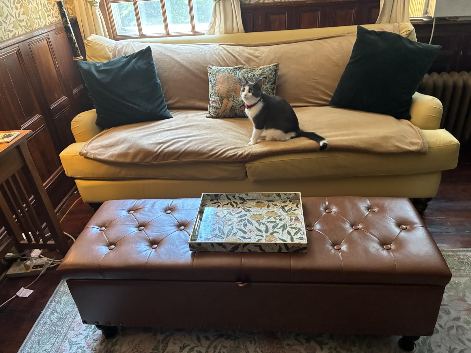 Mangodan 50 Inch Large Storage Ottoman, Tufted Ottoman with Storage | End of Bed Ottomans for Living Room, Bedroom, Modern Entryway Benchs customer photo 2