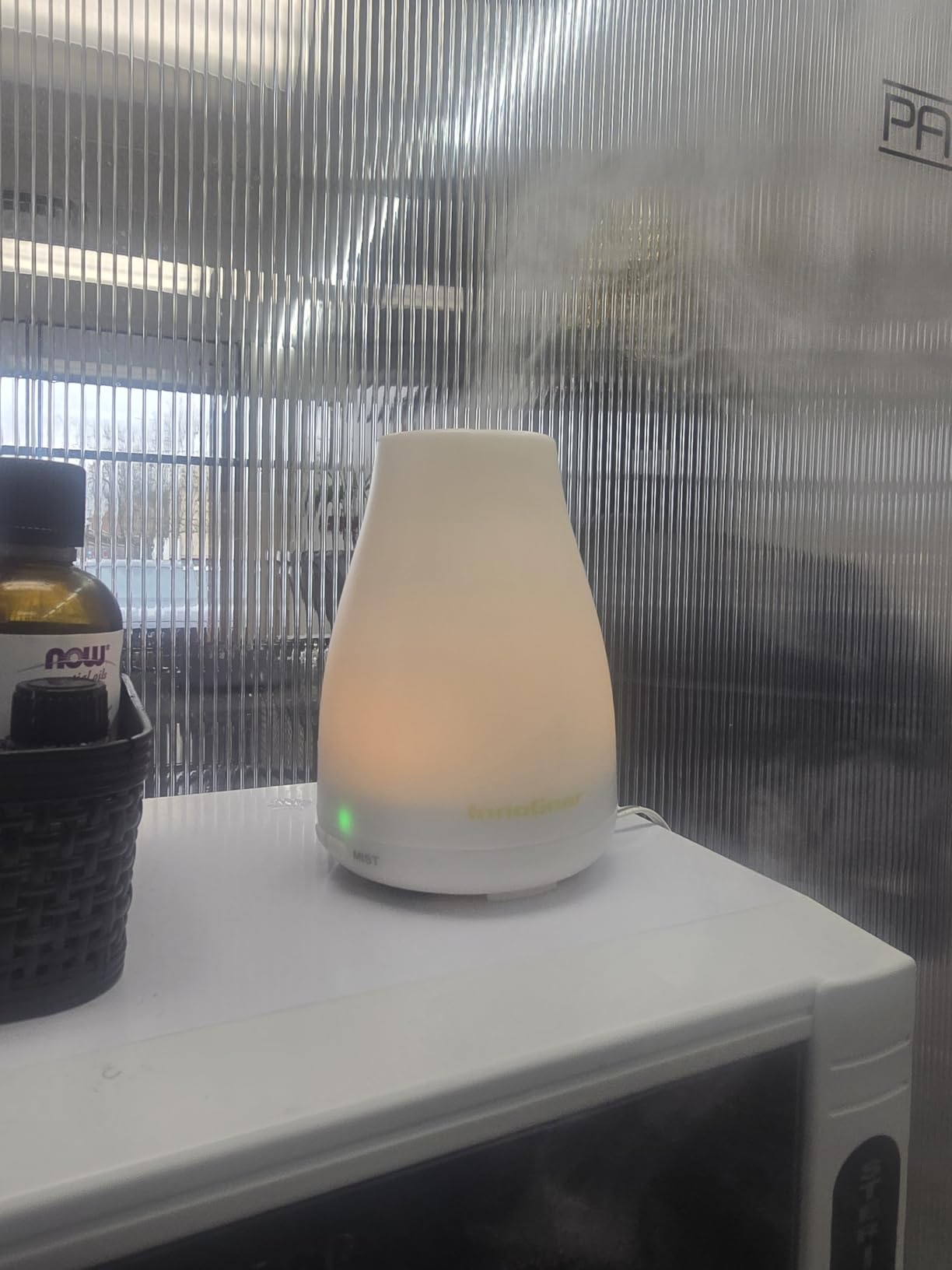 InnoGear 2 Pcs Essential Oil Diffuser Aroma Diffusers for Home, Basic White | Cool Mist Humidifier, Aromatherapy, Large Room, Run up to 8hrs, Waterless Auto Off, 7 Lights, Living Room, Quiet Operation customer photo 2