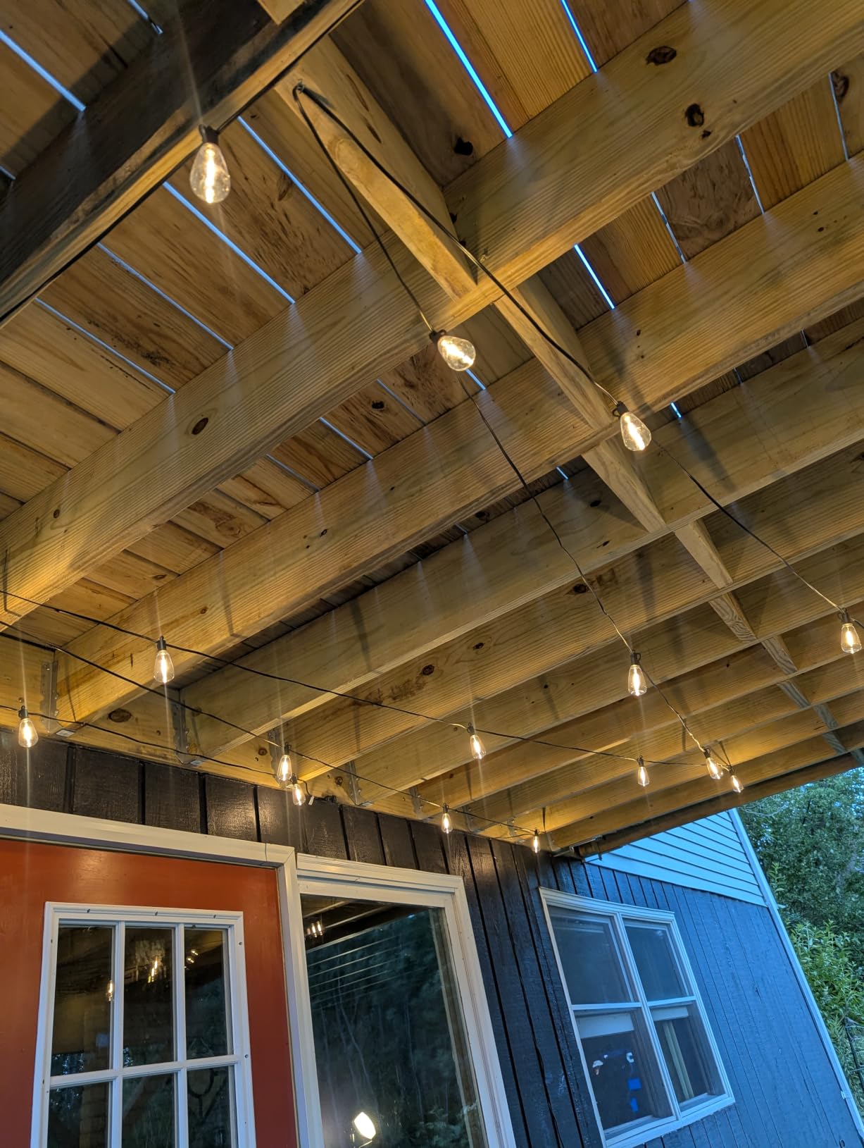 Brightown Outdoor String Lights Patio Lights 100FT ST38 Waterproof Dimmable | Connectable Shatterproof LED Christmas Lights, Hanging Outside Light for Backyard, Porch, Deck, Balcony, Garden, Home Decor customer photo 1