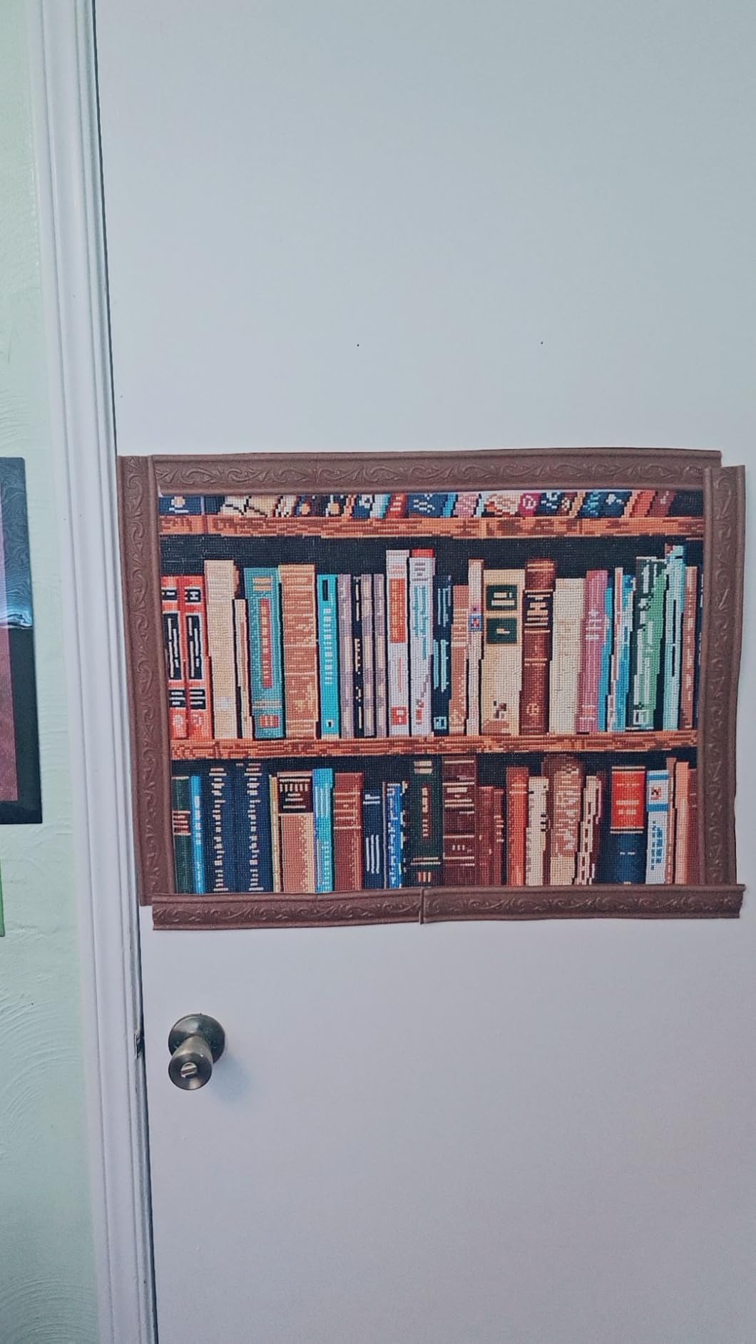 5D Bookshelf Blooms Diamond Kit, Full Drill 27.5x15.7 Library for Adults | Full drill 5D diamond art kit. Cozy library & flowers. Ideal for adults, book lovers, beginners, home decor, gift customer photo 1