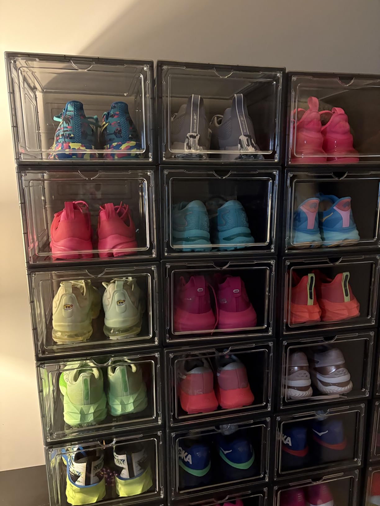 Pinkpum Upgraded Hard Shoe Storage Box 12 Pack XL Clear, Magnetic Door, Fit Size 12 customer photo 2