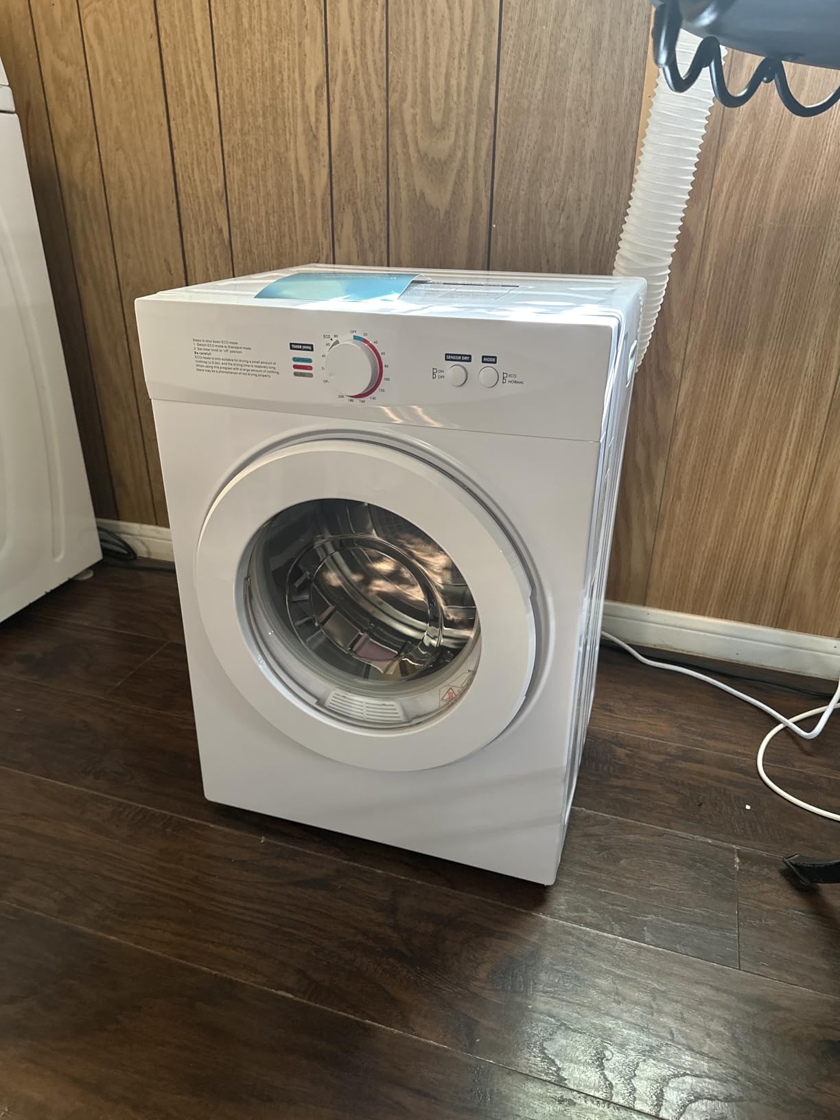 Feelfunn 3.5 Cu. Ft. Portable Clothes Dryer, 1500W Front Load | LCD Touch Panel and Stainless Steel Tub Provide Convenient Tumble Drying for Laundry Rooms, Apartments, and Dorms customer photo 1
