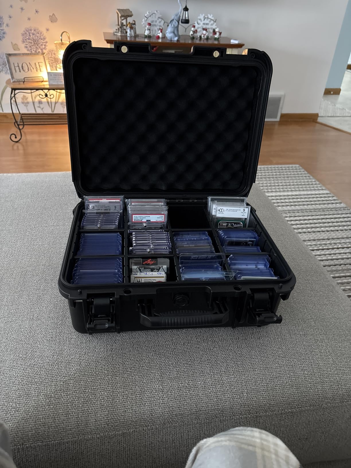 Graded Card Case Storage Box, Extra Large Trading Card Box, PSA Slab Case | Waterproof Trading Card Storage Box with 8 Adjustable Dividers; Fits BGS, SGC, CGC, CSG Slabs, Top Loaders & Magnetic Holders customer photo 1
