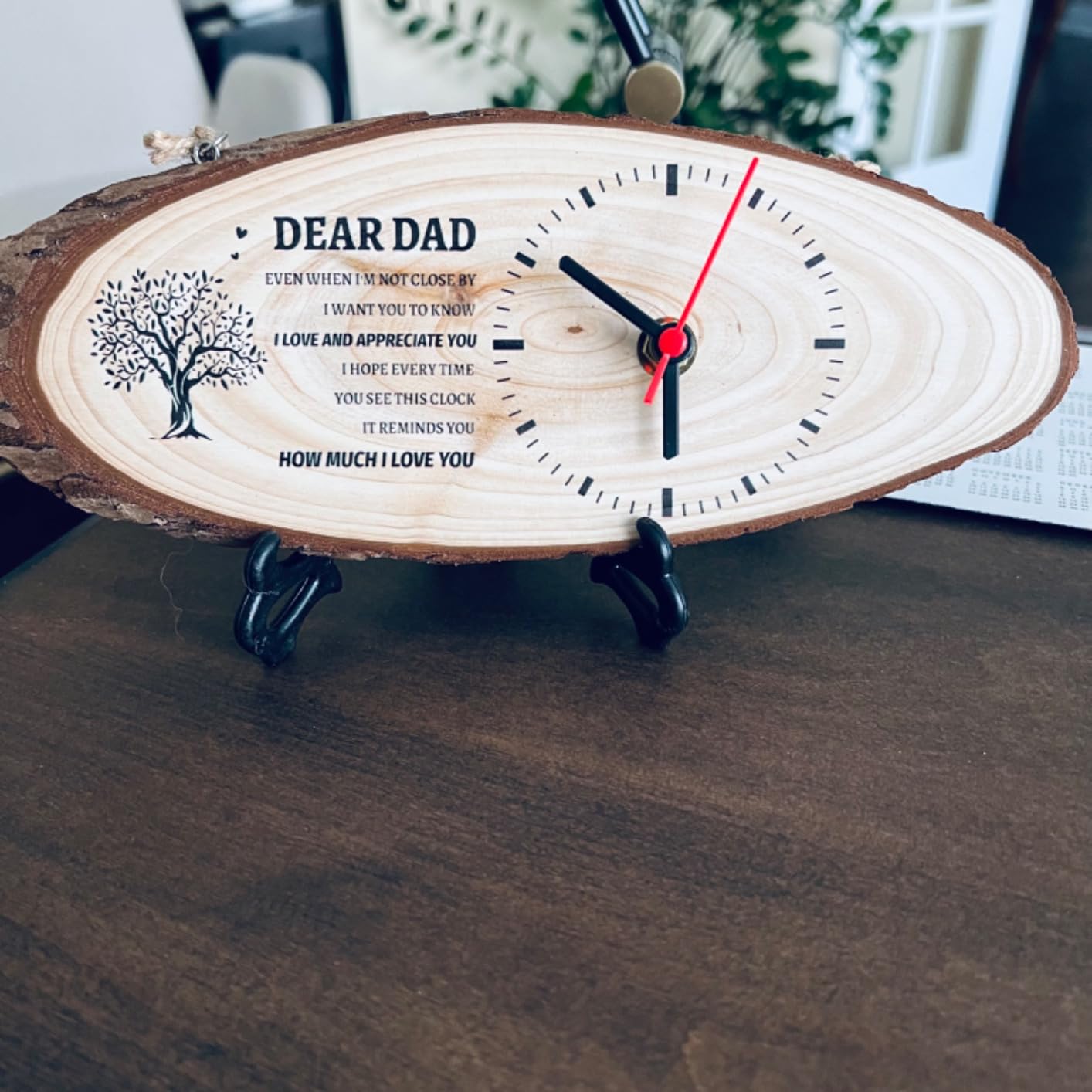 BeauGift Grandpa Gifts, Wooden Clock Birthday Gifts for Grandpa Grandfather | DIY Engraved Clock for Home Decor customer photo 1