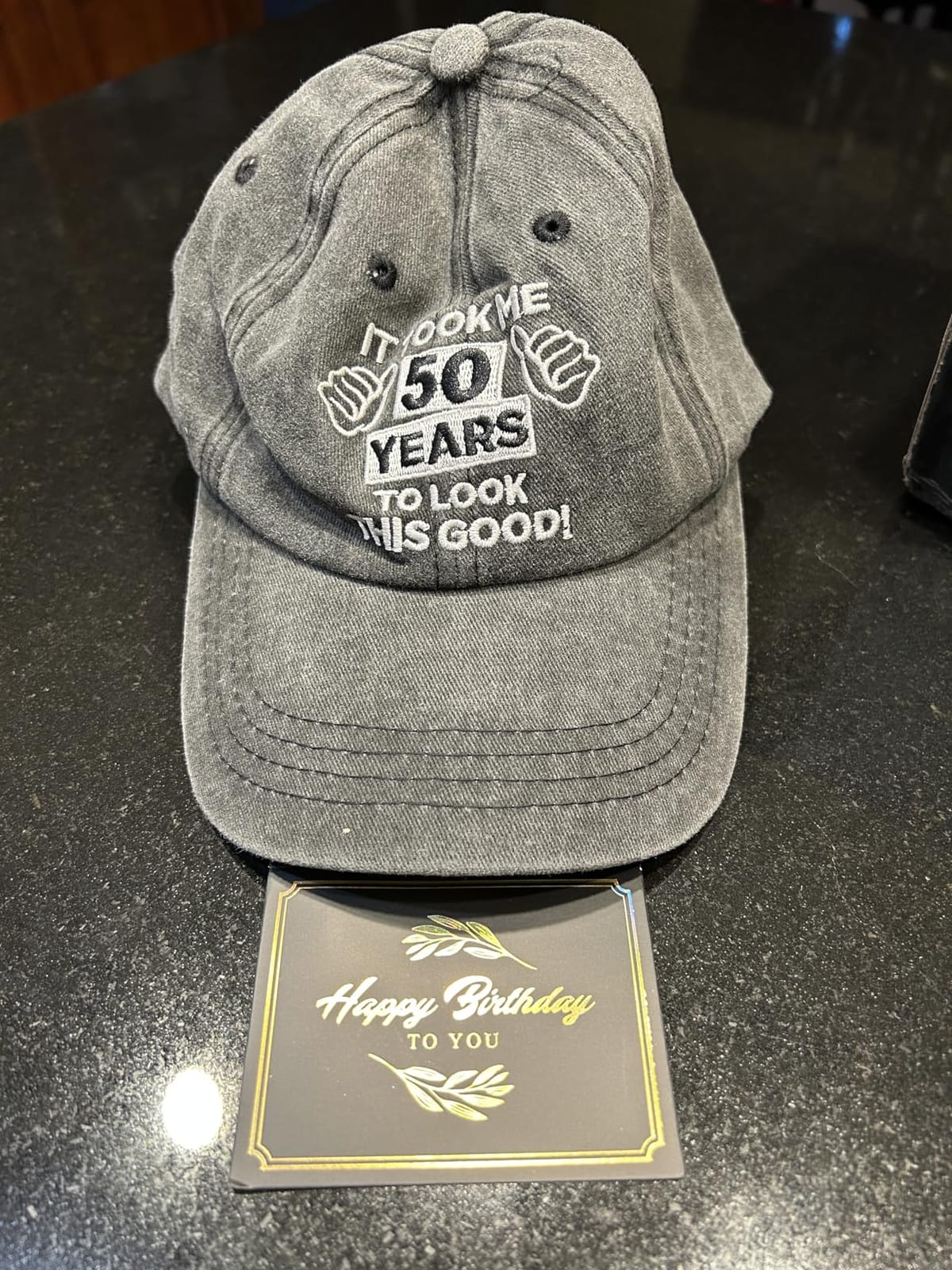 50th Birthday Gifts for Men Whiskey Glass Set, 50th Birthday Party Supplies with 11 Oz Whiskey Glass Coaster Stone Baseball Cap Apron Sock Toilet Paper Keychain for Him, Dad, Husband, Friends customer photo 2