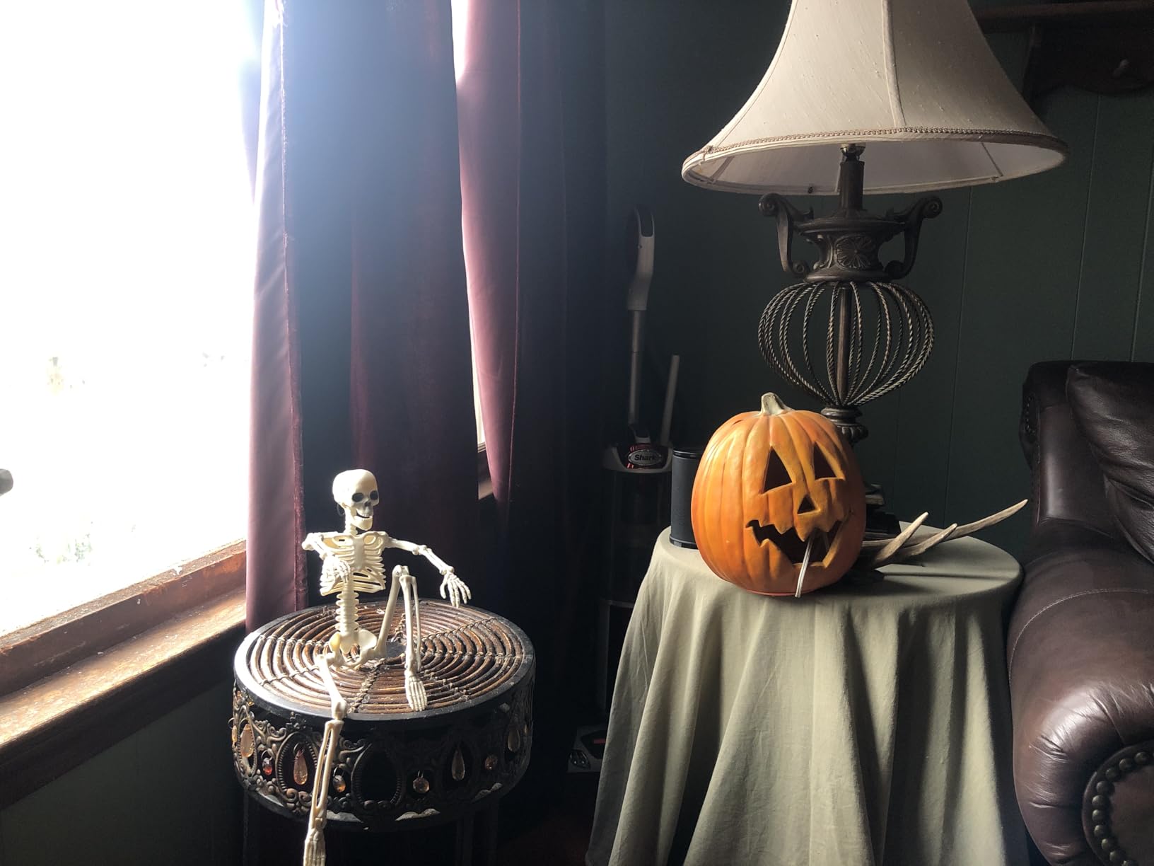 XONOR 7.8ft Halloween Giant Skeleton Posable Realistic Human Skeleton Bones with Movable Joints for Halloween Haunted House Indoor Outdoor Décor (7.8ft) customer photo 2