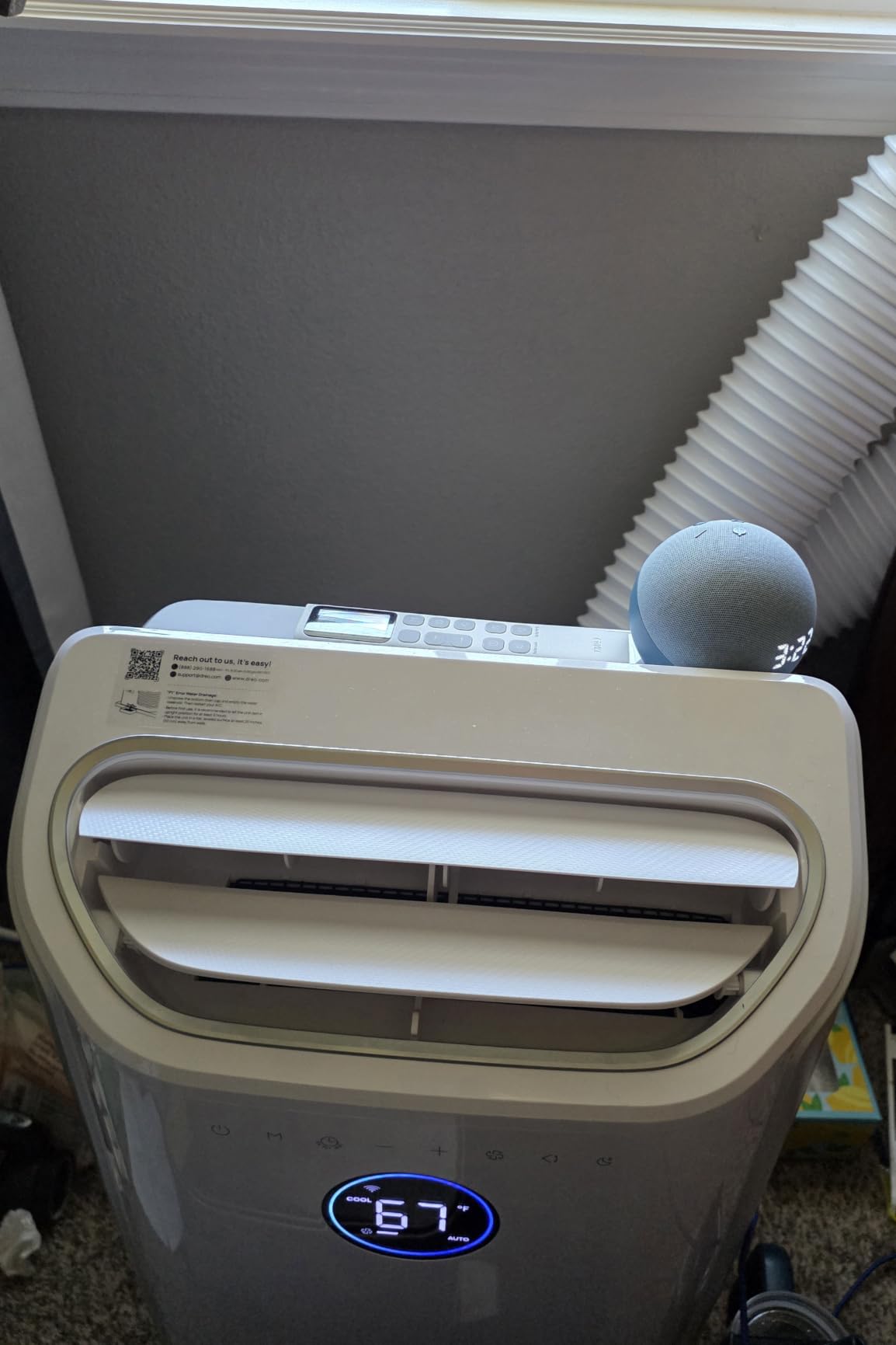 DREO Portable Air Conditioner 515S, 12000 BTU ASHRAE (8000 BTU DOE) Smart AC Unit for Bedroom with Drainage-free Cooling, Fan&Dehumidifier 3 in 1, APP/Voice/Remote, Quiet Standing AC for Room Indoors customer photo 2