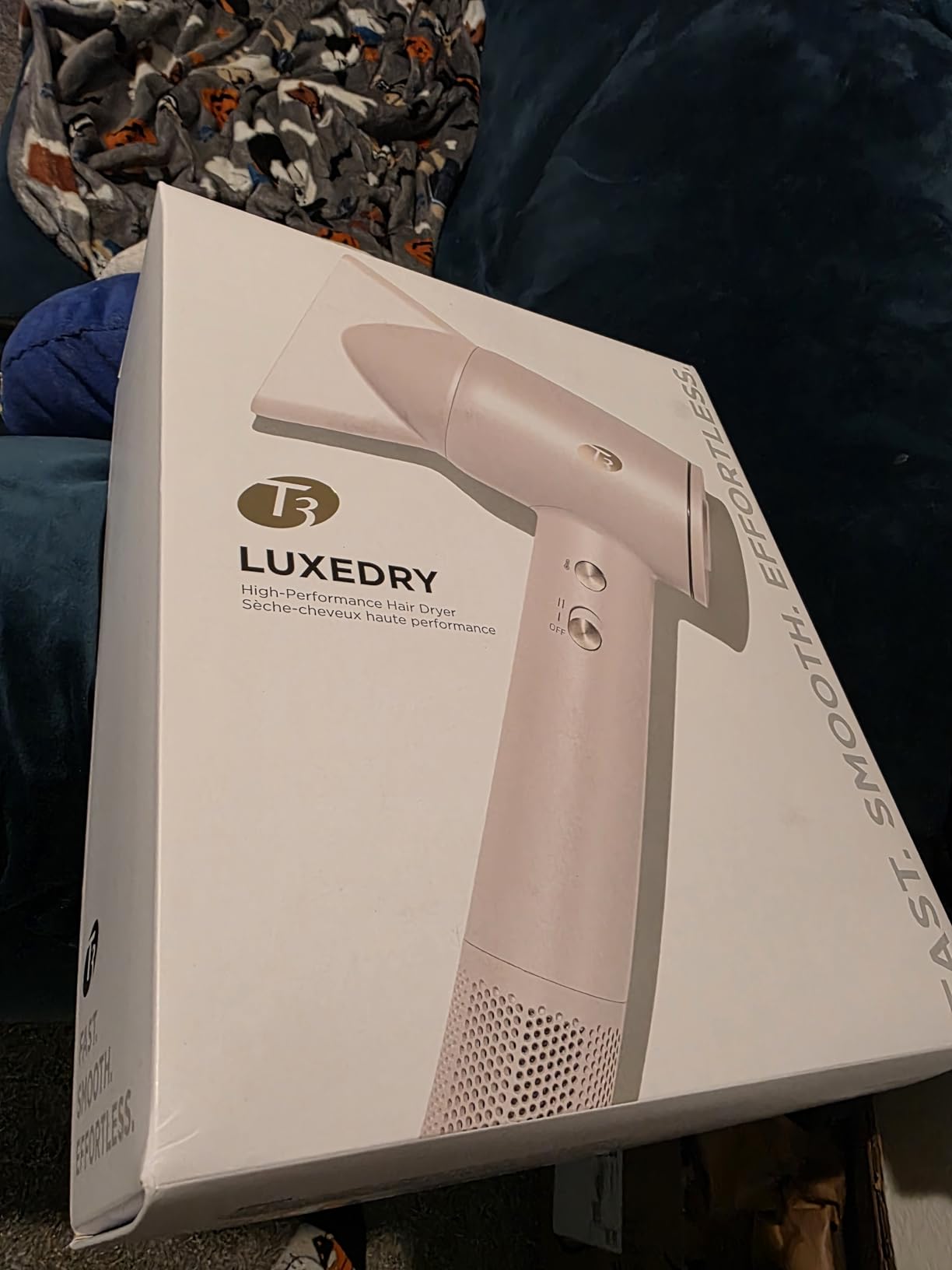 T3 LuxeDry Ionic Hair Dryer Set, Blow Dryer with Diffuser for Curly, Wavy & All Hair Types, Drying & Styling Concentrators, 3 Heat & 2 Speed Settings, Cool Shot, Frizz-Free Shine customer photo 1