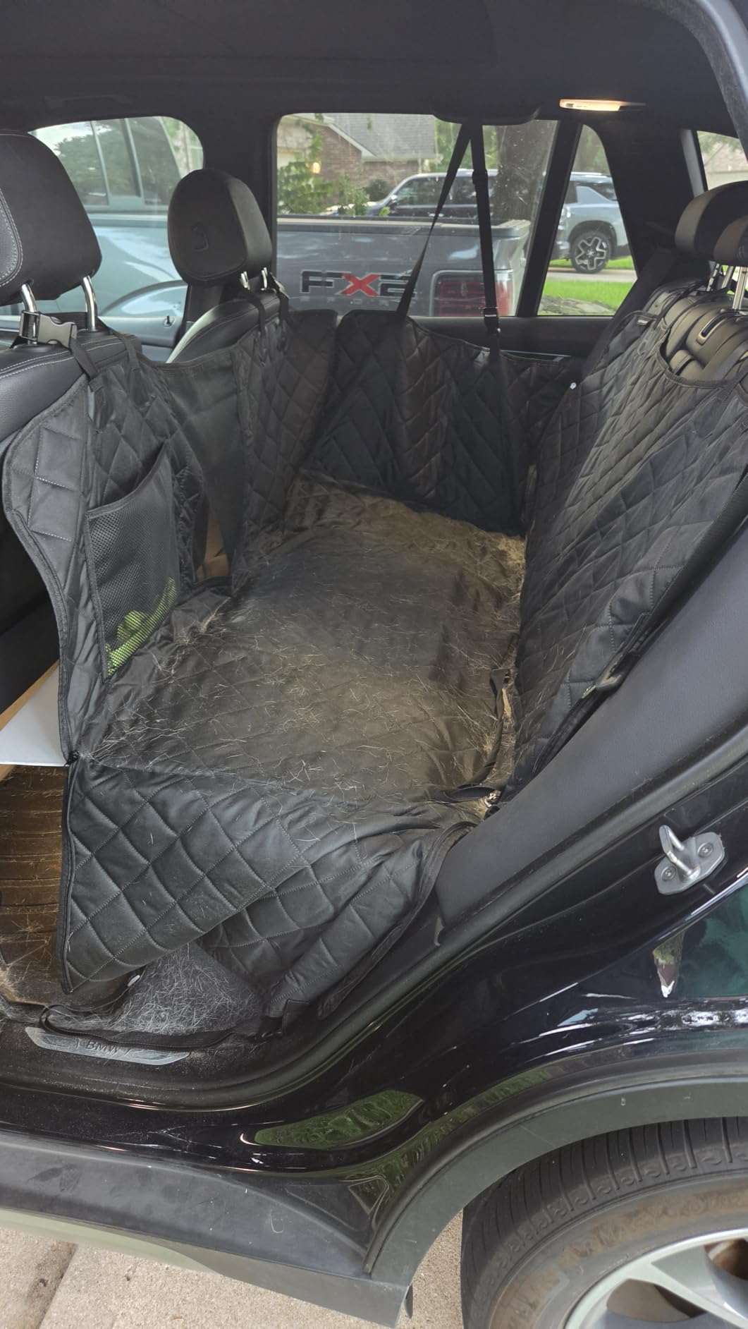 URPOWER Hard Bottom Dog Car Seat for Back Seat, Waterproof Hammock | Passenger-Friendly, Child Seat Compatible, 3-Sided Hard Boards, 200 lbs Support, 40% More Space, Waterproof, Mesh Window customer photo 2