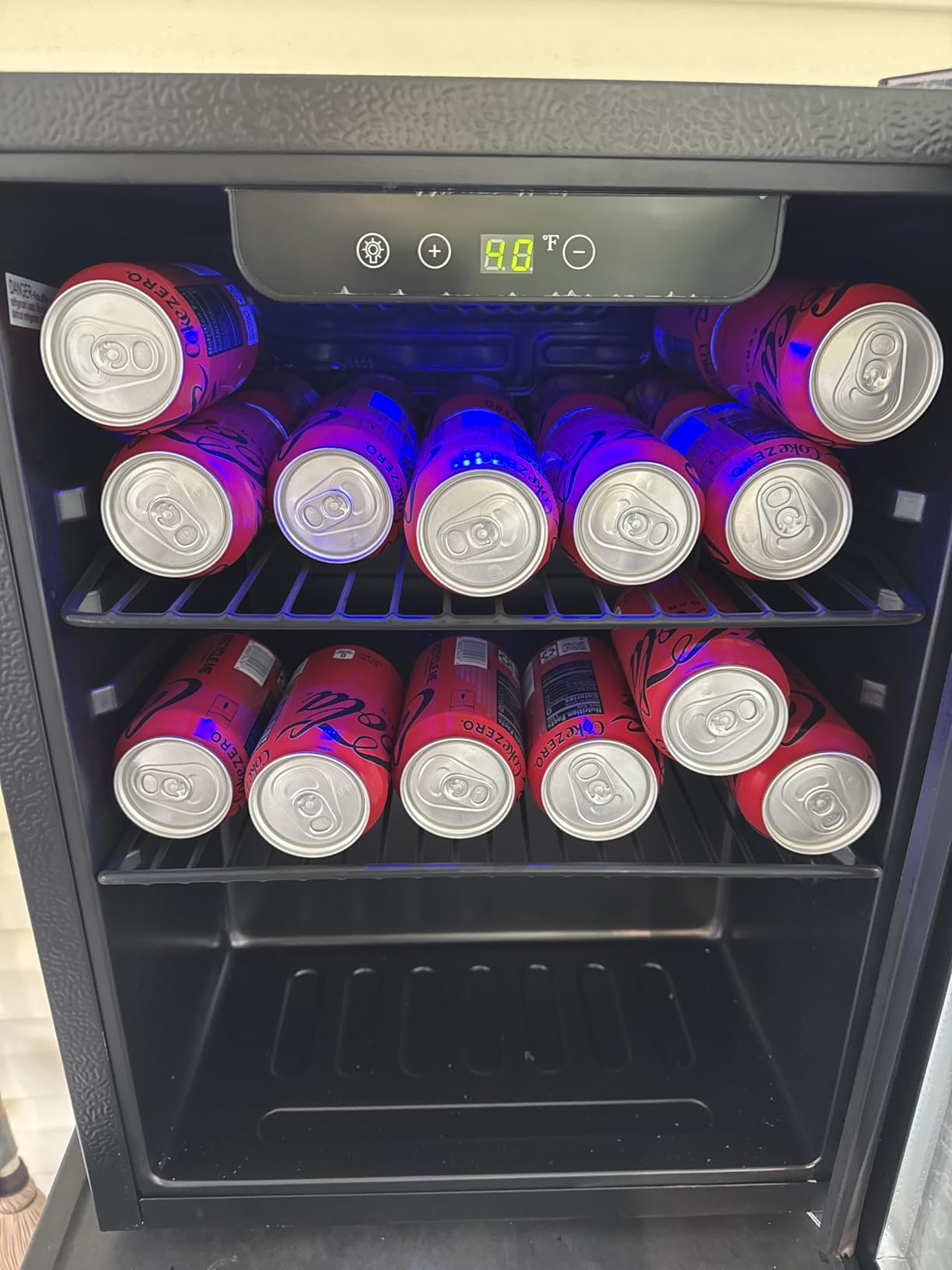 Antarctic Star 18L Beverage Refrigerator Cooler 24Can, Mini Fridge with Quiet Compressor, LED Light, Freestanding Small Fridge with Electronic Temperature Control for Home and Bar (40-61 ℉) customer photo 2