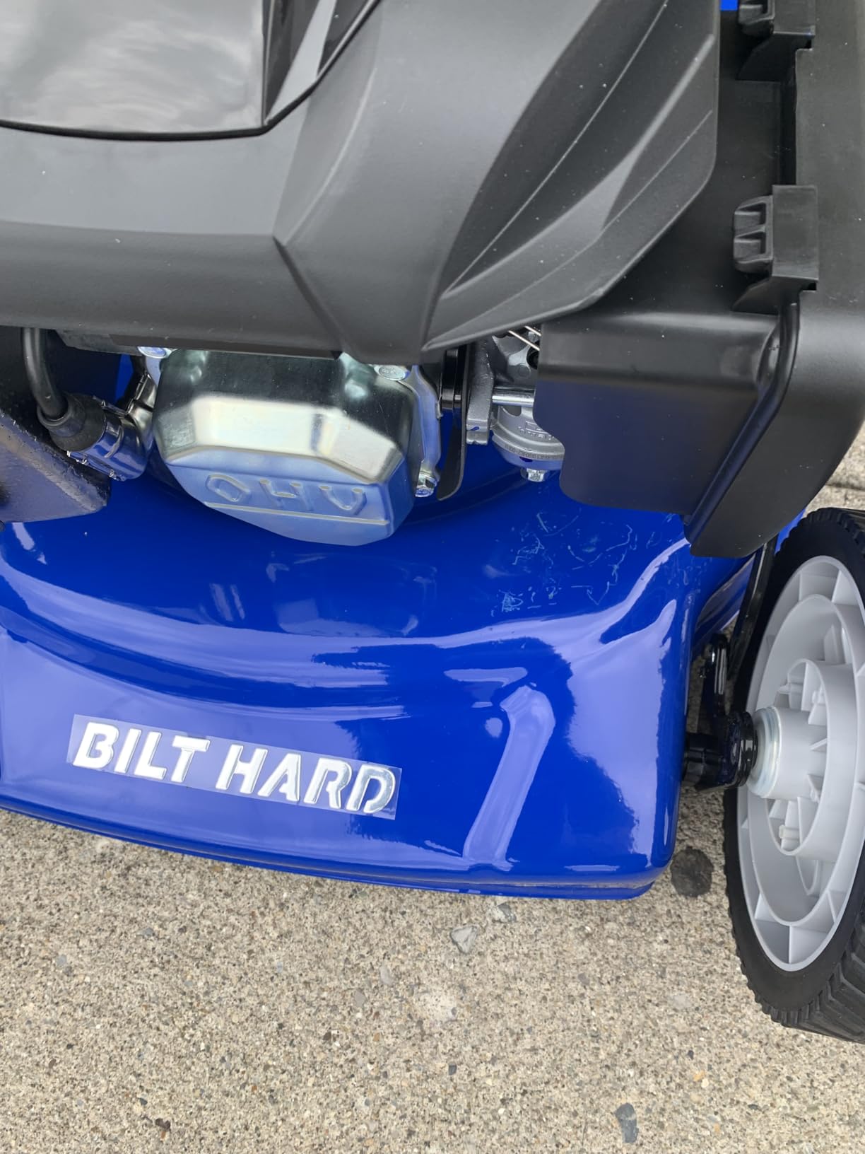 BILT HARD 20'' Push Gas Lawn Mower, 144cc 4-Cycle OHV Engine Walk Behind Lawnmower, Side Discharge with 8-Position Adjustable Cutting Heights for Lawn, Yard and Garden customer photo 2