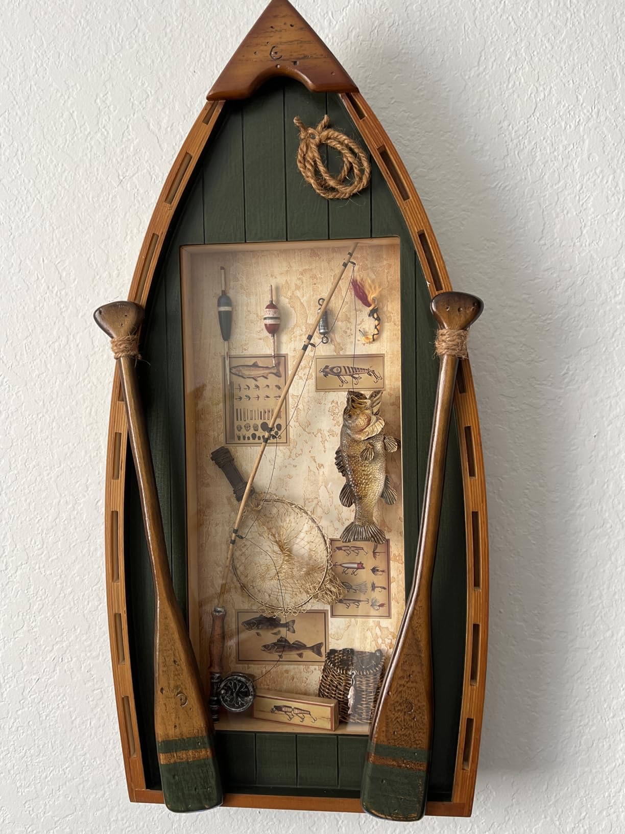Hobby Lobby Wooden Fishing Boat Shadow Box Wall Decor | 25
