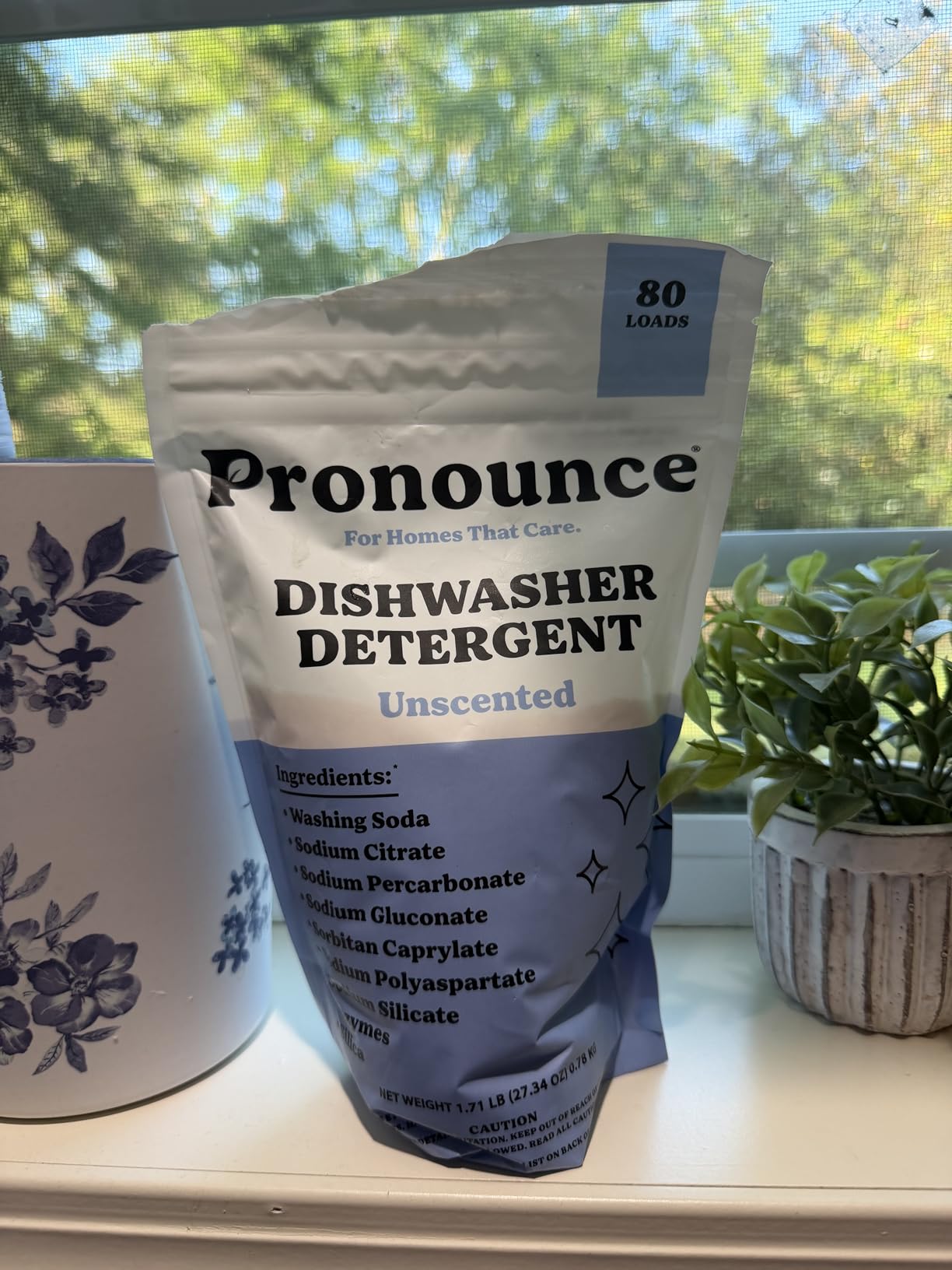 Pronounce Dishwasher Detergent Powder - Cleaner Ingredients, Fragrance Free - Ultra Concentrated, Cuts Grease and Grime, Dishwasher Pods Alternative. (80 Loads, Unscented) customer photo 1